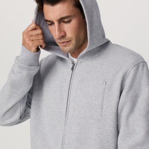 Seaside Full Zip 2.0 Men's Light Heather Grey Hoodie