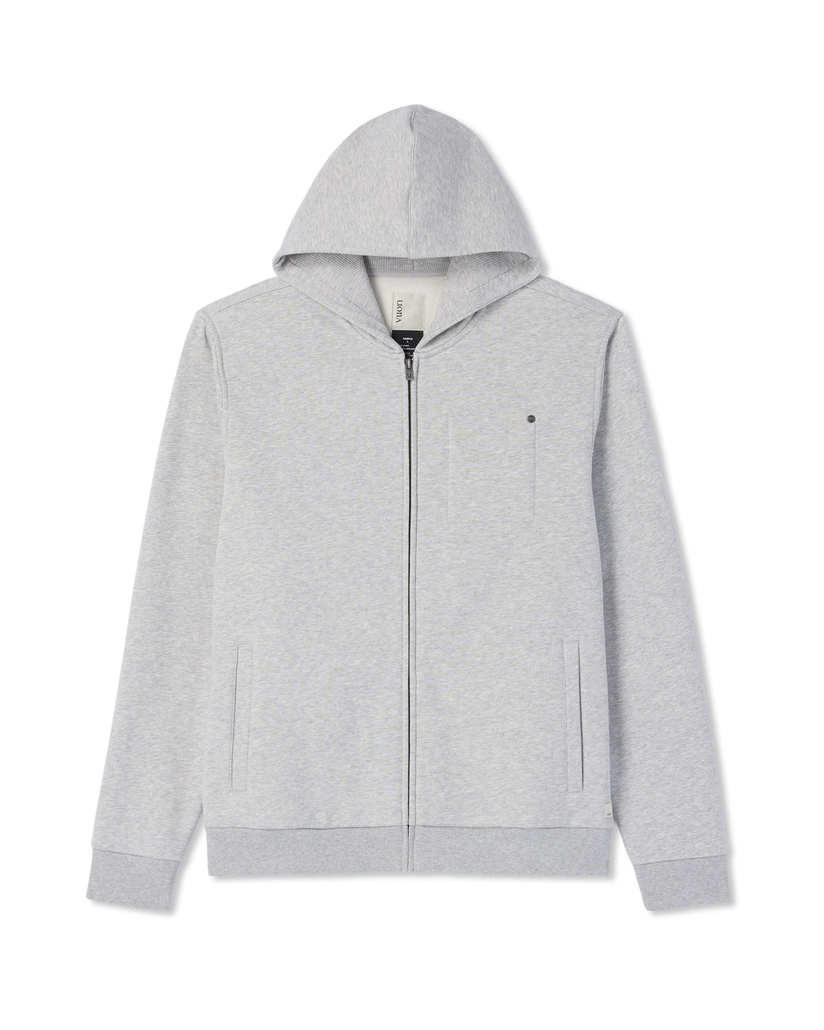 Seaside Full Zip 2.0 Men's Light Heather Grey Hoodie - Image 6