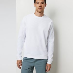 Jamestown Crew Men's White Waffle Crewneck