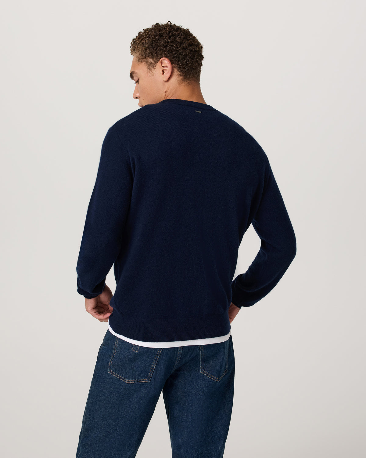 Berik Cashmere Sweater Men's Sweater in Ink - Image 3