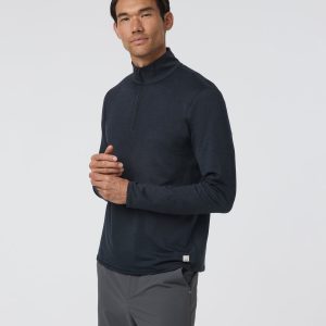 Ponto Half Zip Mock Neck Ink Heather