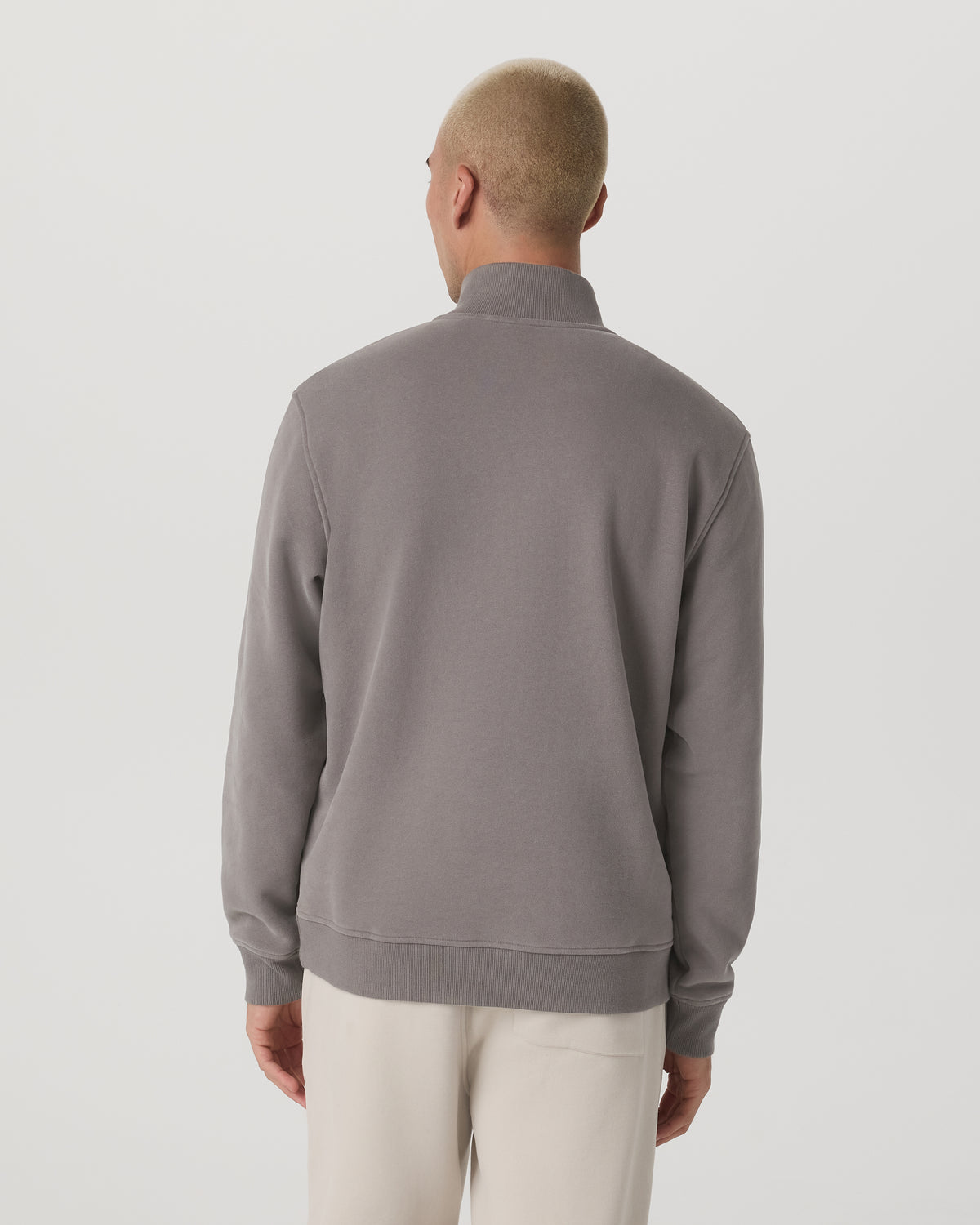 Seaside 1/2 Zip Classic Men's Cavern Grey Pullover - Image 3