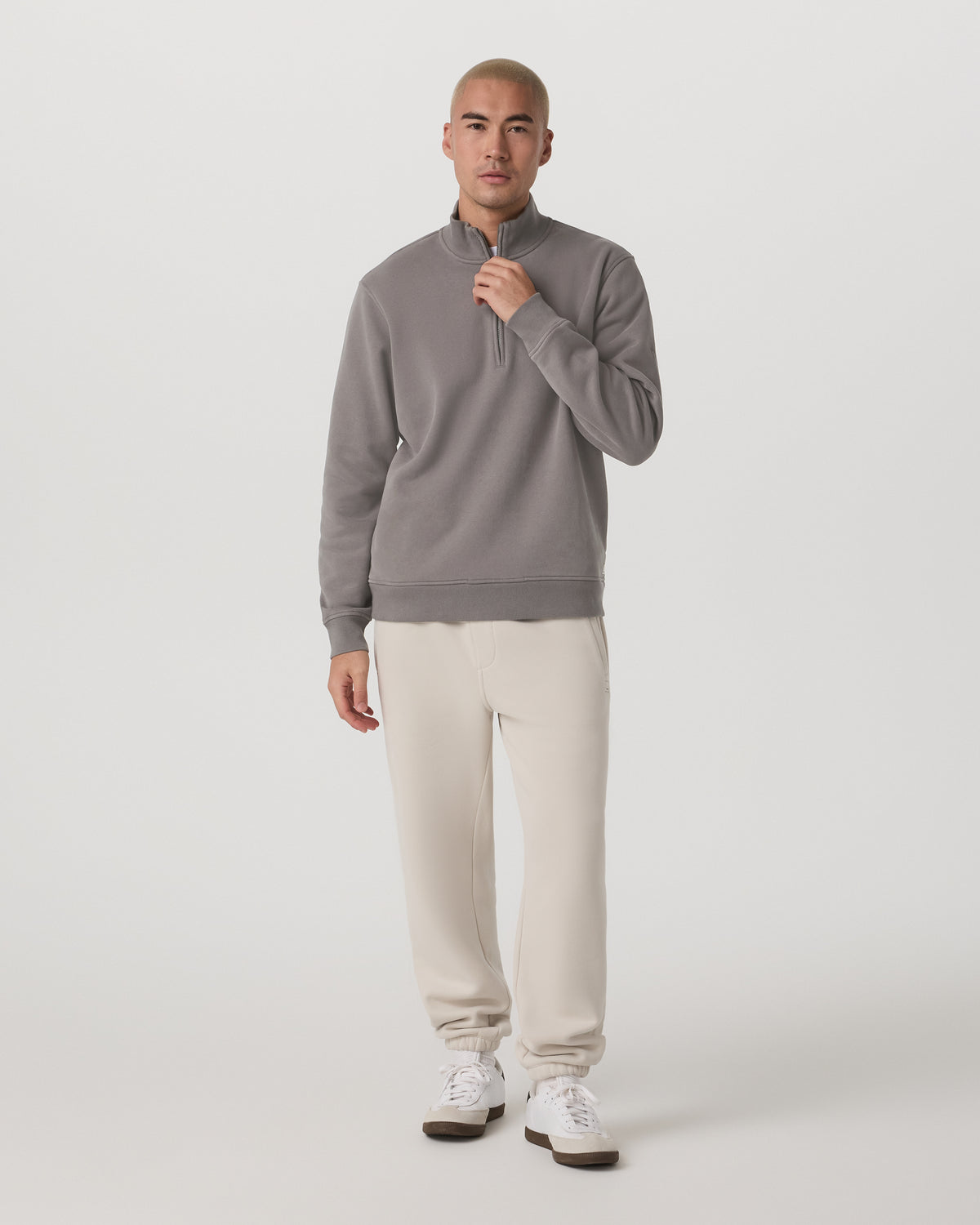 Seaside 1/2 Zip Classic Men's Cavern Grey Pullover - Image 4