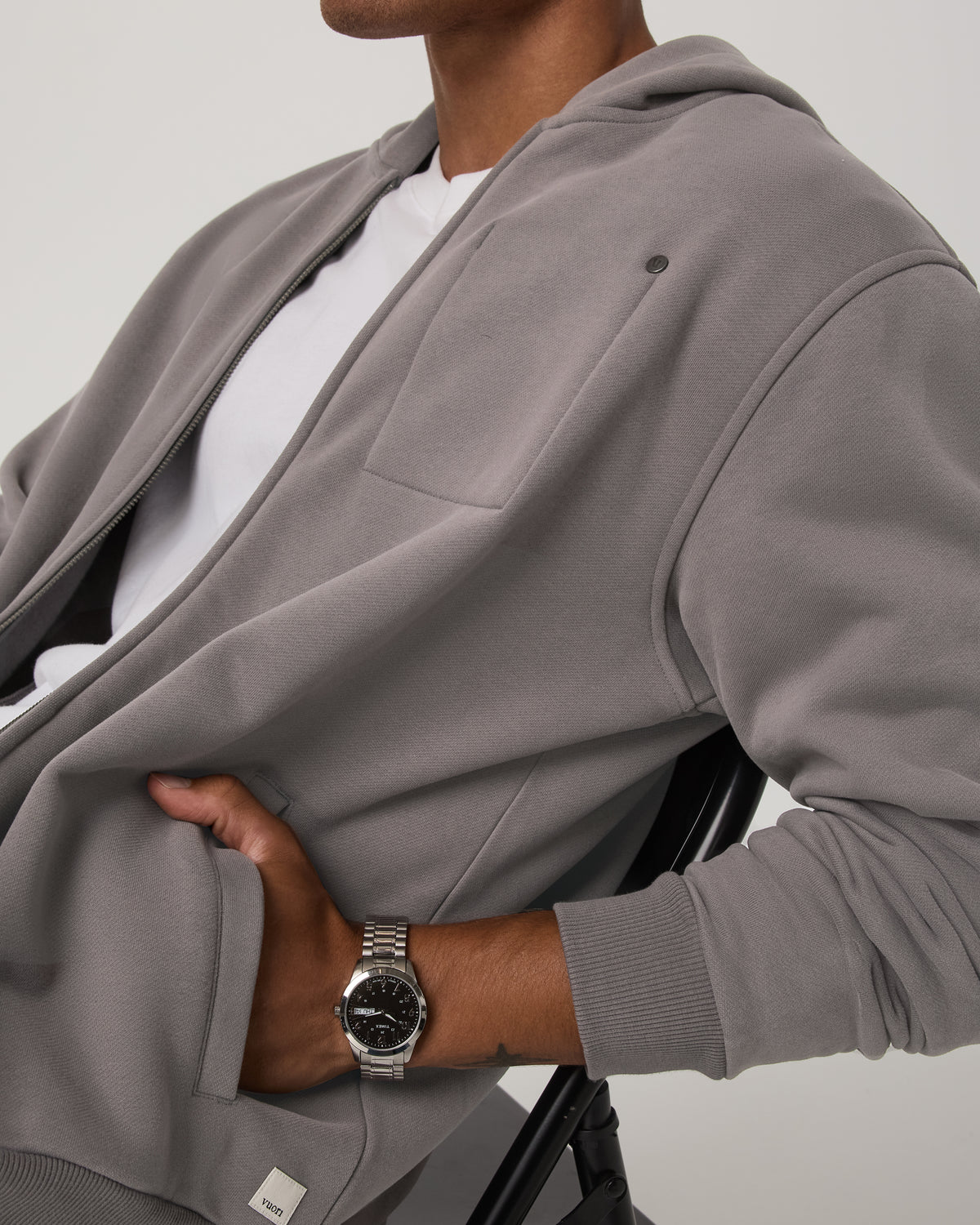 Seaside Full Zip 2.0 Men's Cavern Grey Full Zip Hoodie