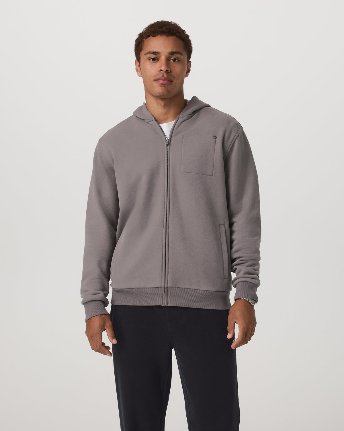 Seaside Full Zip 2.0 Men's Cavern Grey Full Zip Hoodie - Image 2