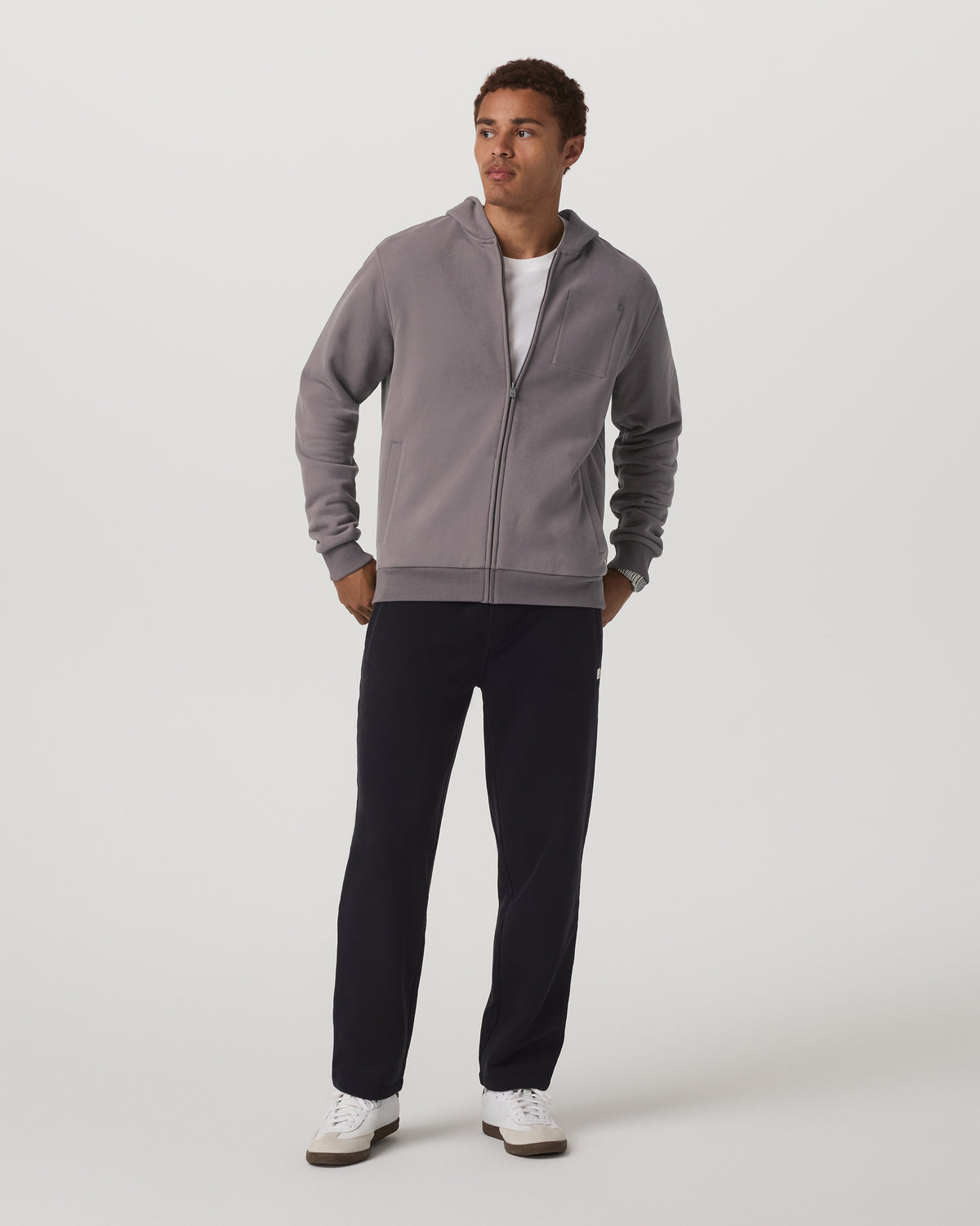 Seaside Full Zip 2.0 Men's Cavern Grey Full Zip Hoodie - Image 4