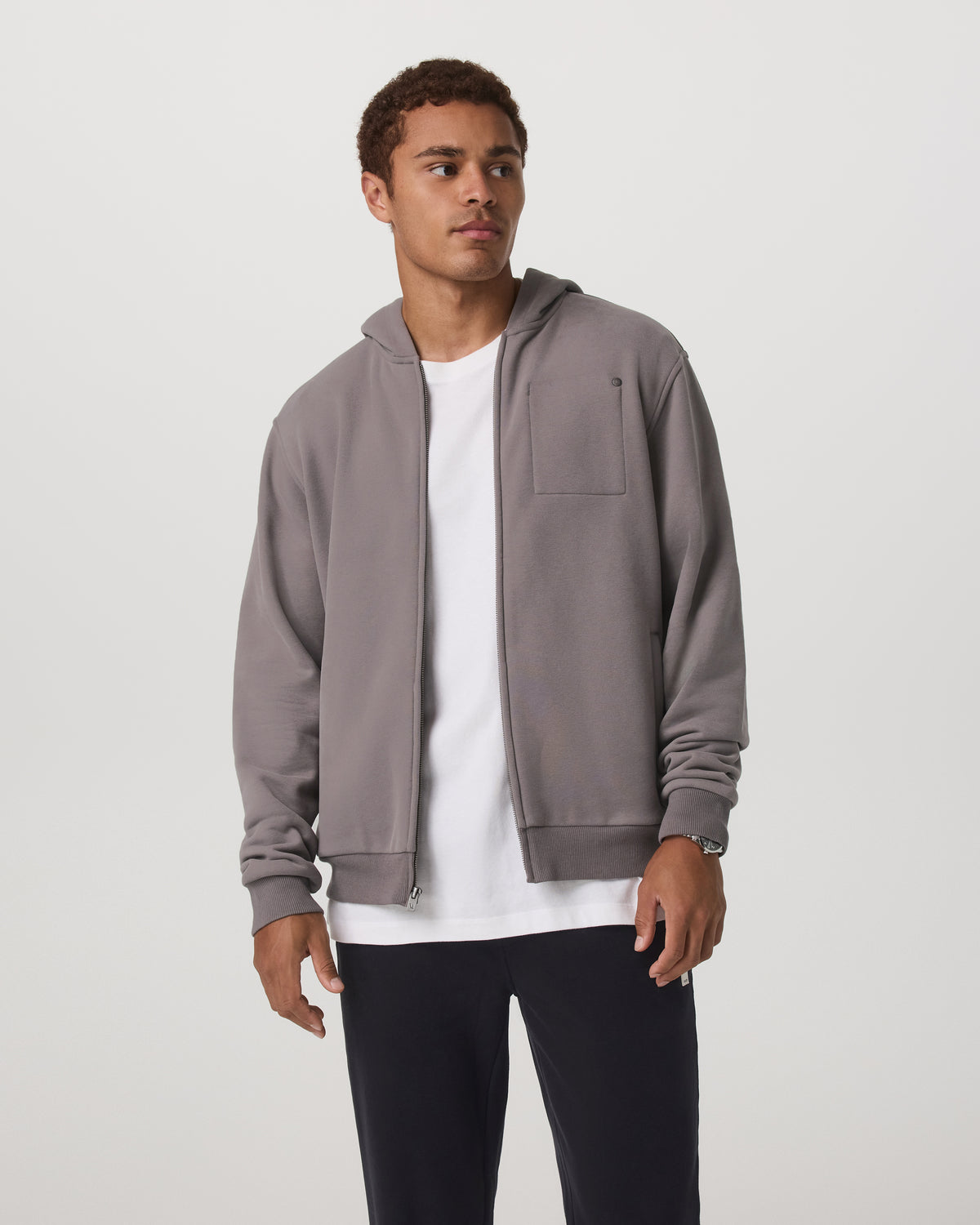 Seaside Full Zip 2.0 Men's Cavern Grey Full Zip Hoodie - Image 5