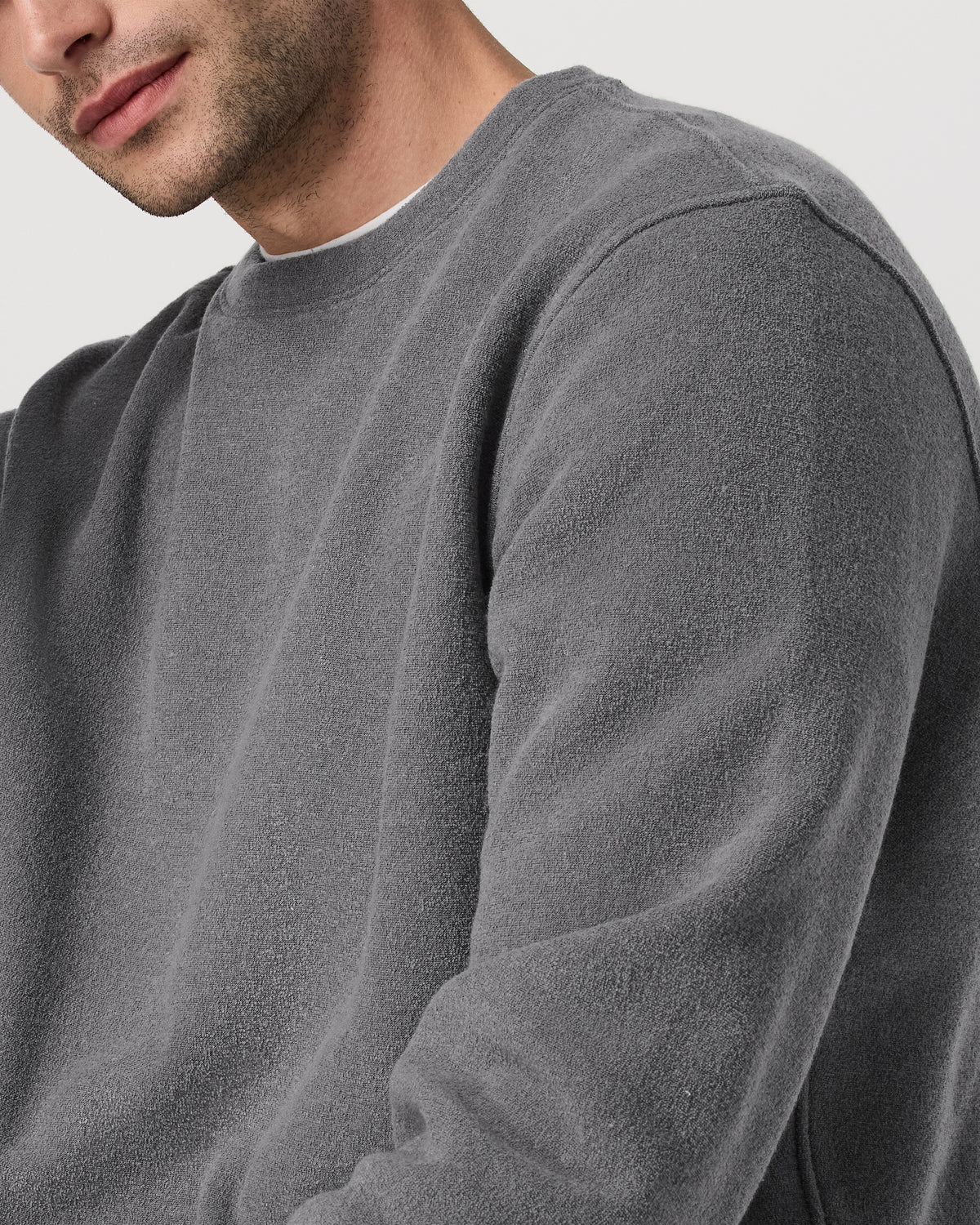Beach Fleece Crew Men's Pinecone Heather Crewneck - Image 2