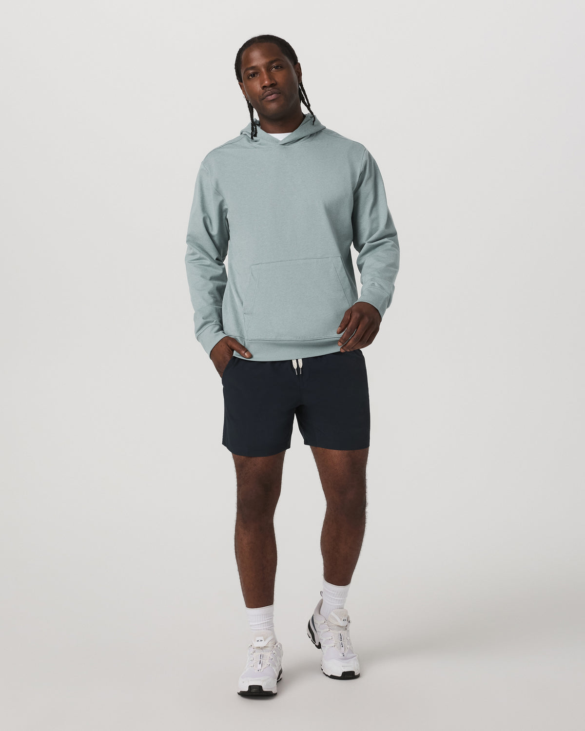 Men's Coronado Pullover Hoodie 2.0 Misty Blue Heather - Image 3