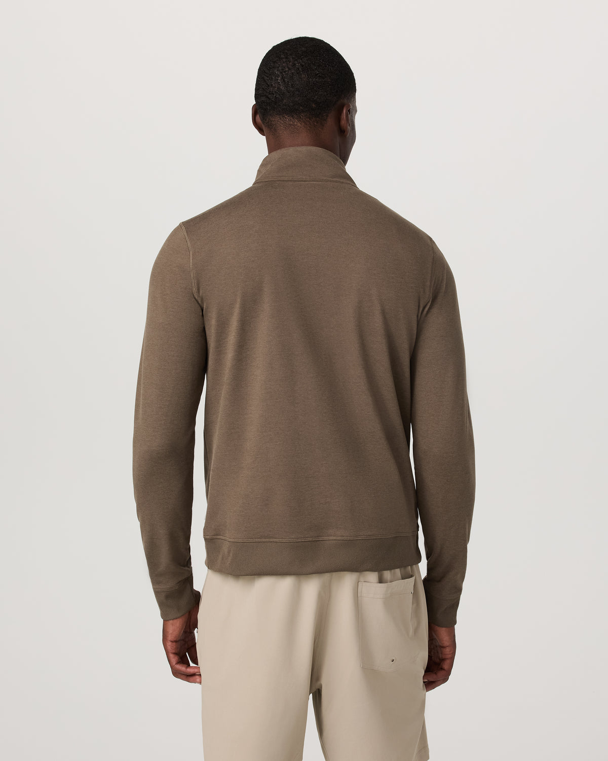 Coronado 1/2 Zip Men's Espresso Heather Pullover - Image 5