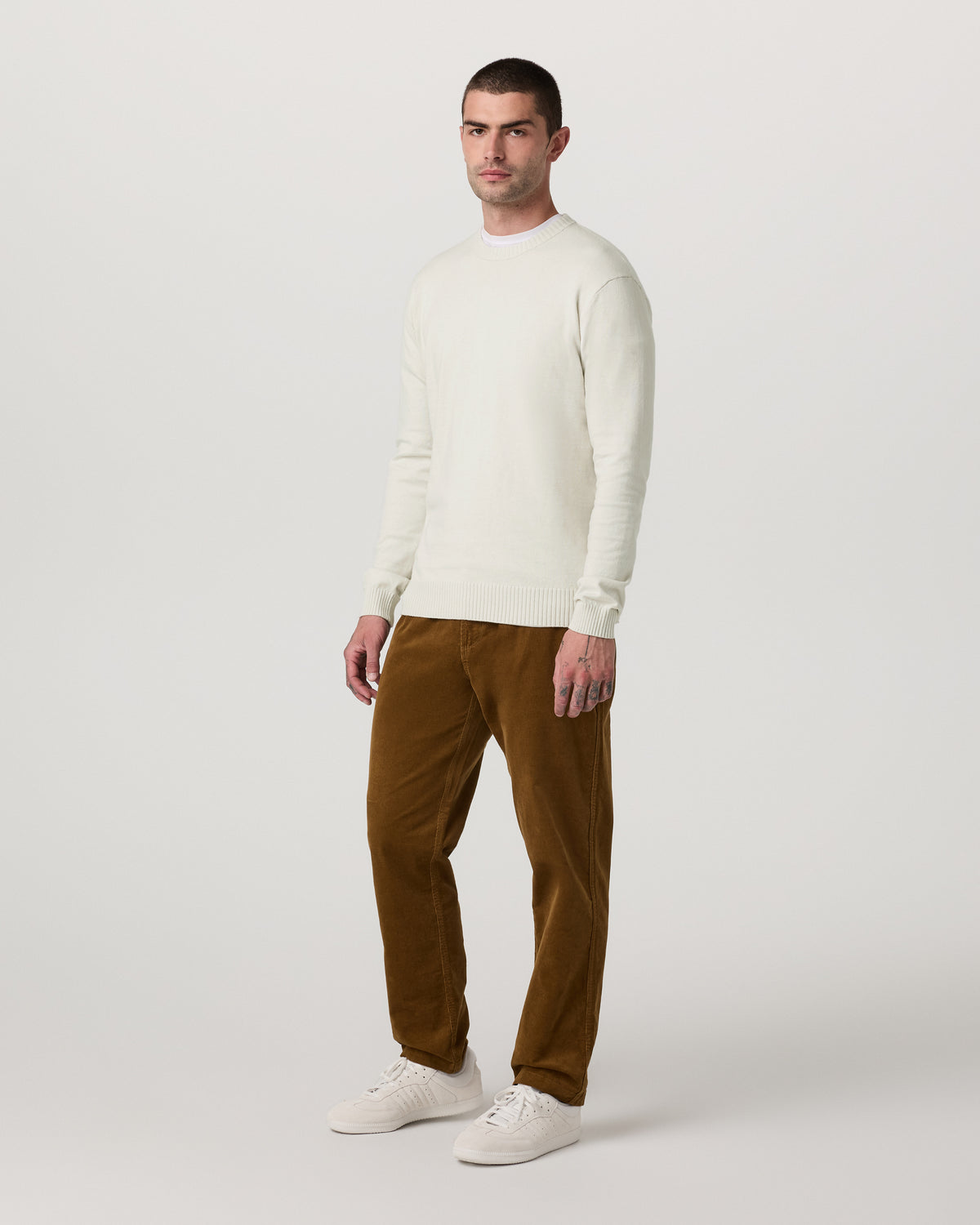 Fluent Sweater Men's Winter Grey Cashmere Sweater - Image 2