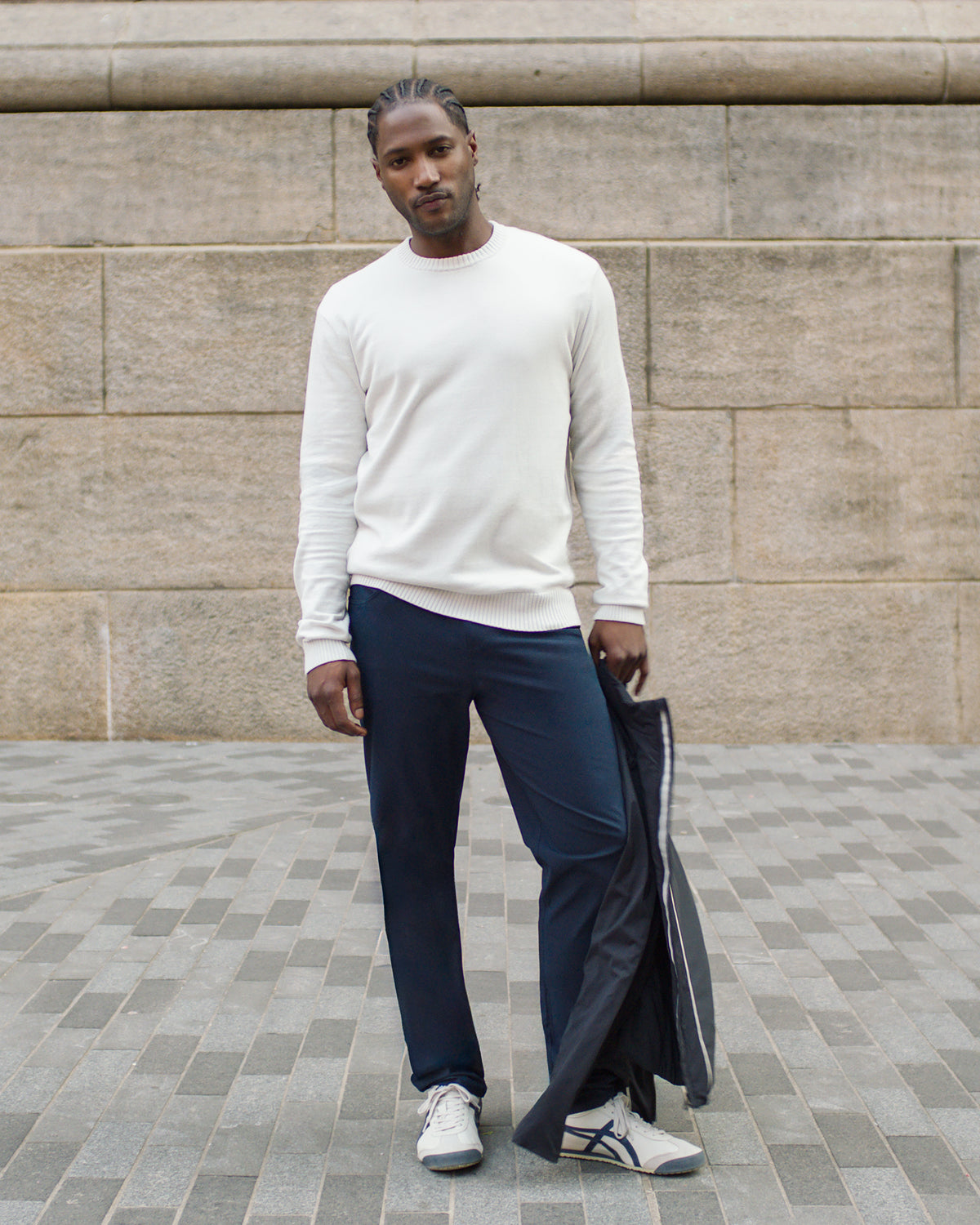 Fluent Sweater Men's Winter Grey Cashmere Sweater - Image 5