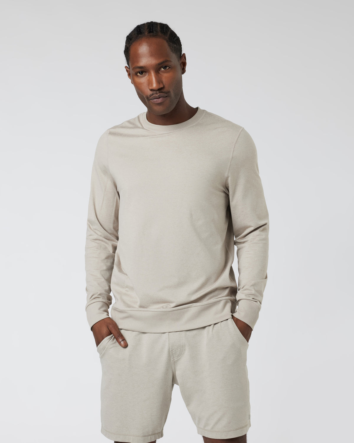 Ponto Performance Crew Dark Salt Heather Pullover