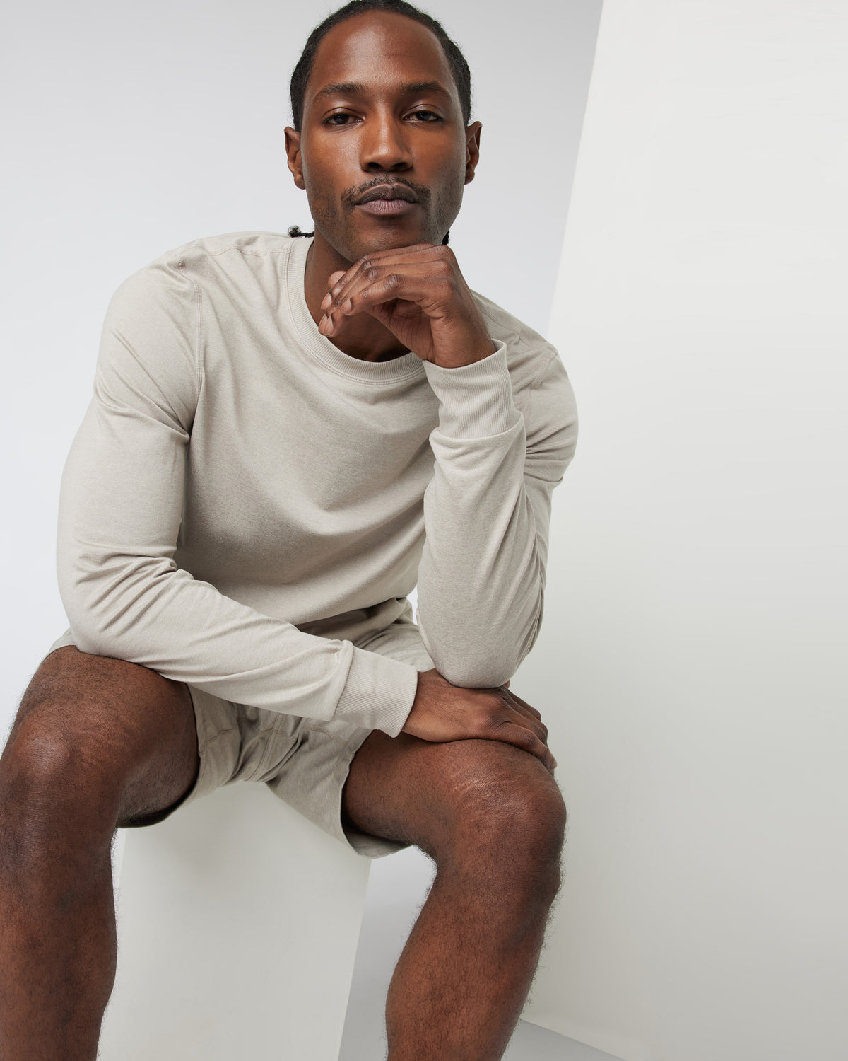 Ponto Performance Crew Dark Salt Heather Pullover - Image 2
