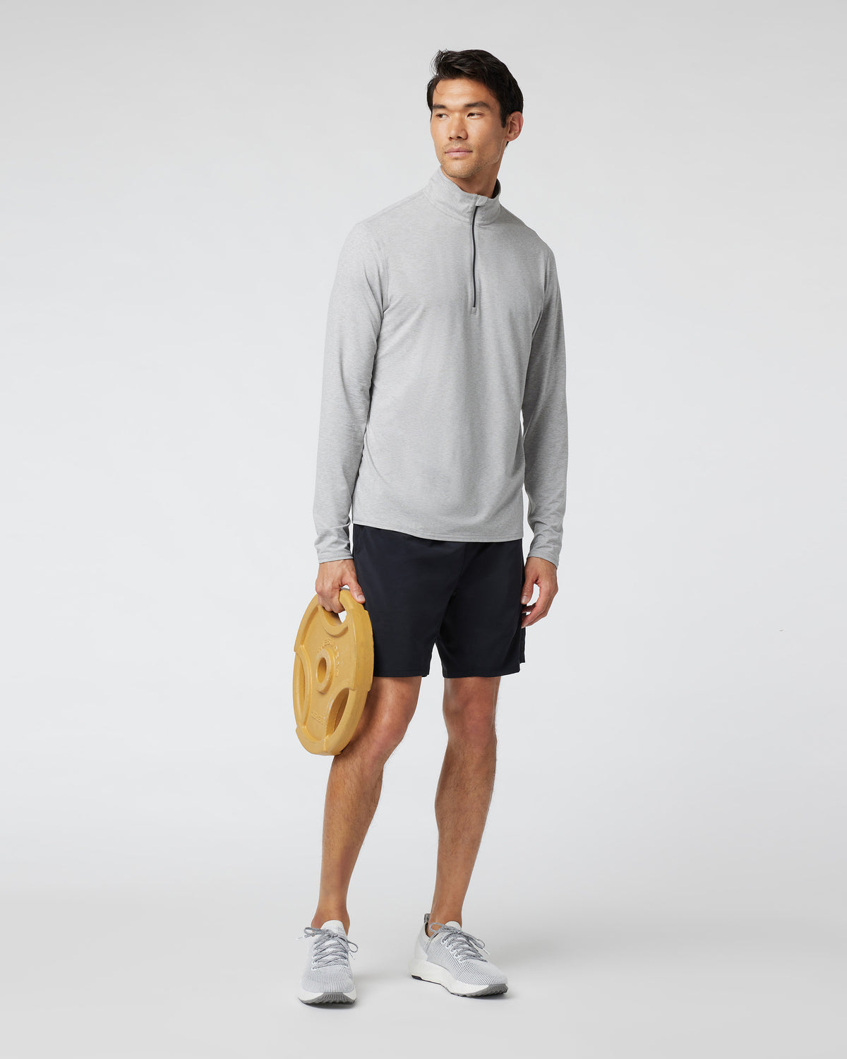 Ease Performance Half Zip 2.0 Light Heather Grey - Image 3