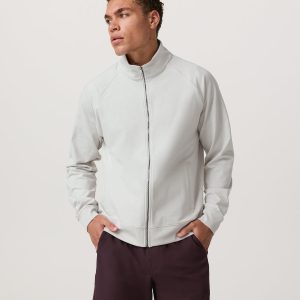 Coronado Novelty Full Zip Salt Heather Mock Neck Jacket