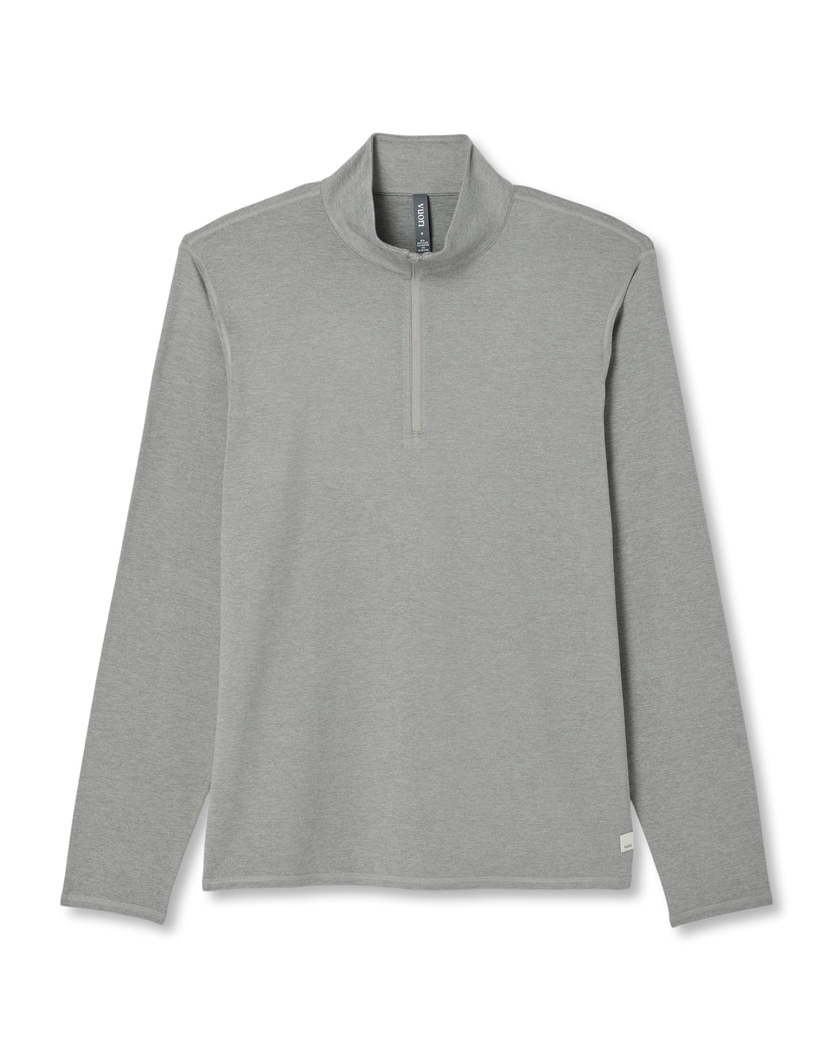 Ponto 1/2 Zip Mock Neck Men's Driftwood Heather Top - Image 6