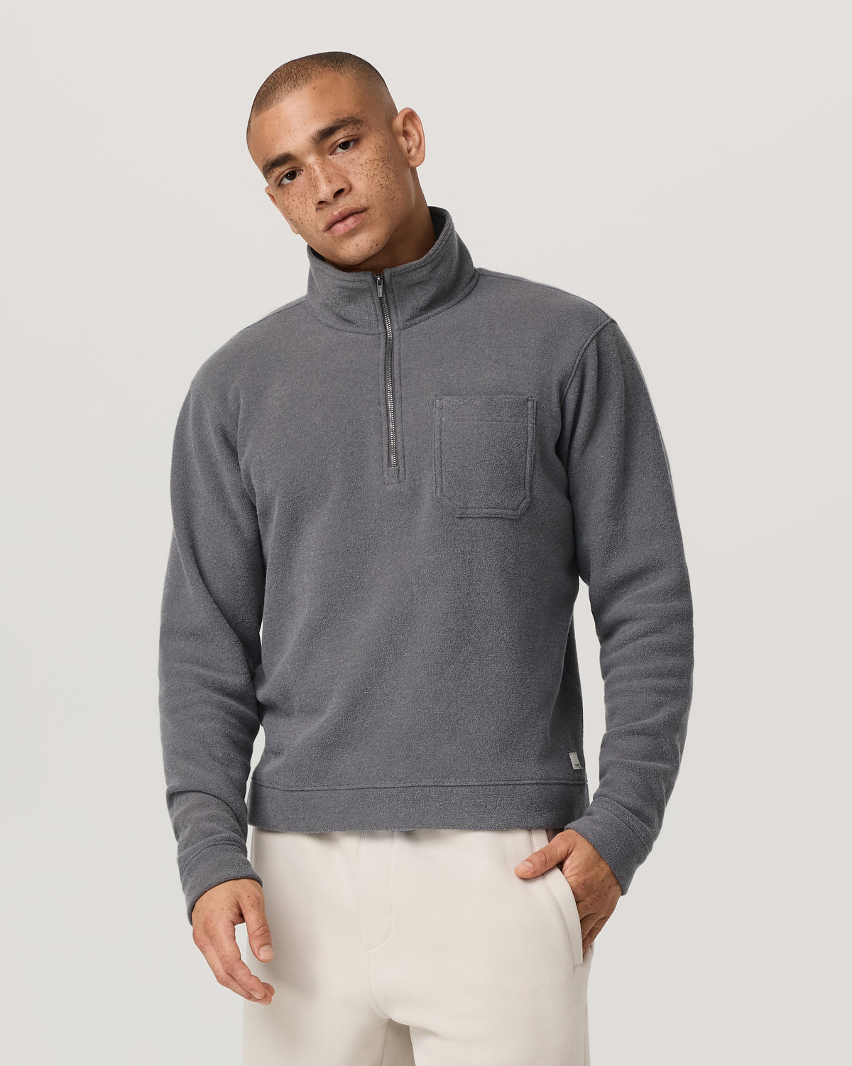 Beach Fleece 1/2 Zip - Relaxed Pinecone Heather Pullover