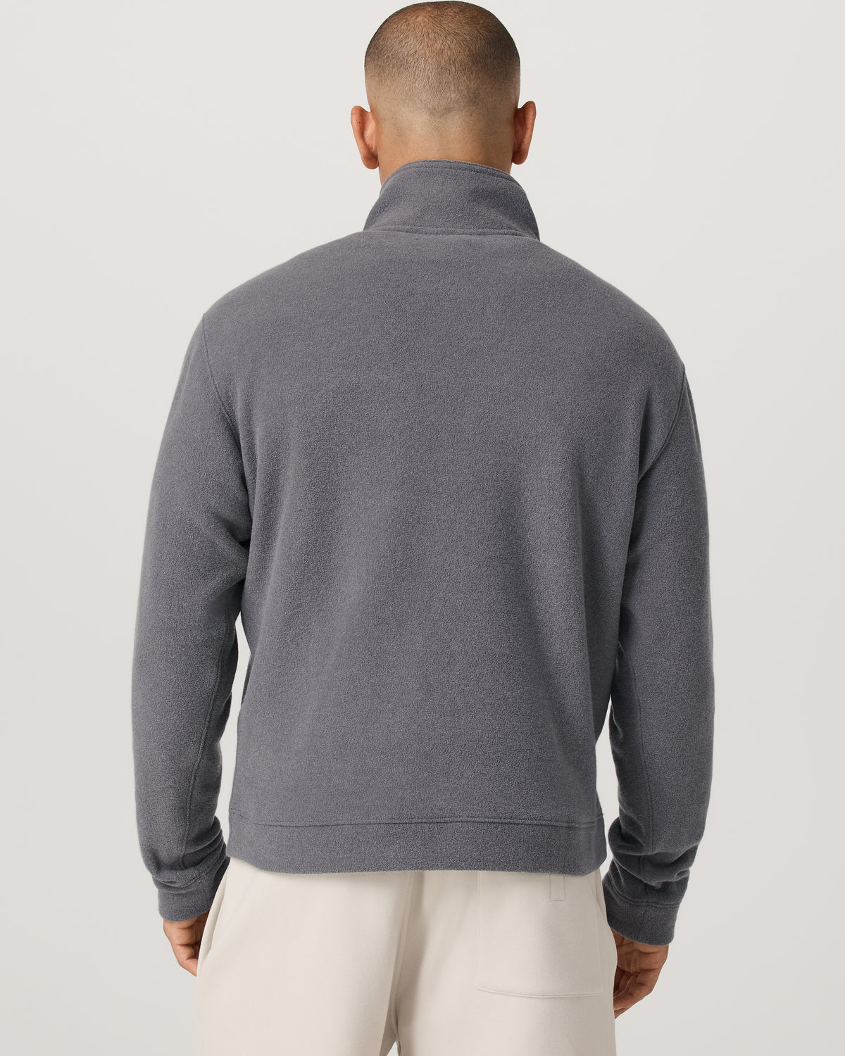 Beach Fleece 1/2 Zip - Relaxed Pinecone Heather Pullover - Image 3