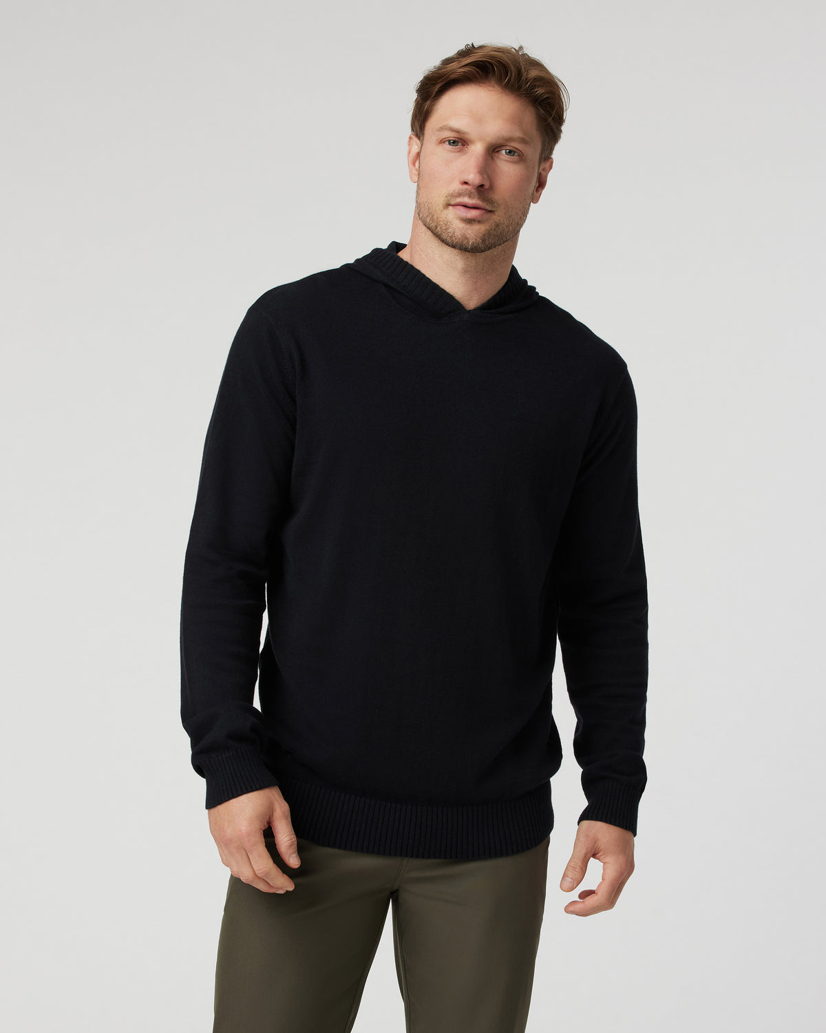 Fluent Sweater Hoodie Black Cotton Cashmere Hoodie - Image 2