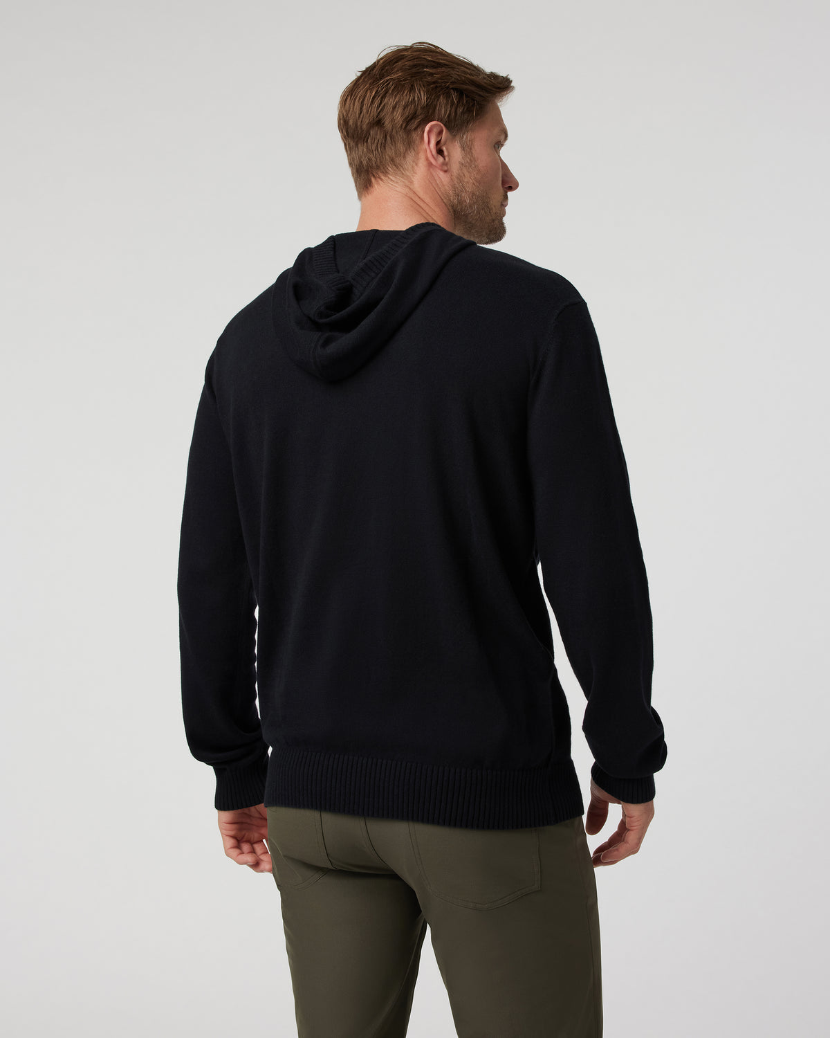 Fluent Sweater Hoodie Black Cotton Cashmere Hoodie - Image 3