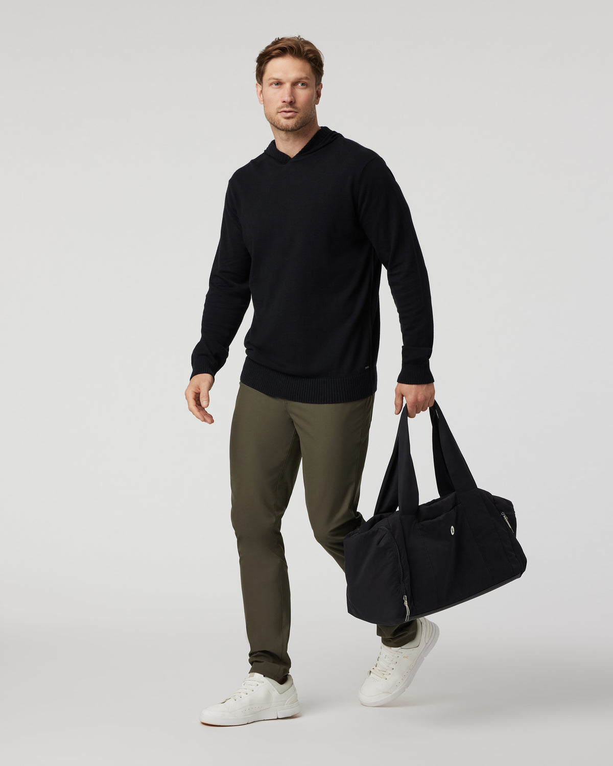 Fluent Sweater Hoodie Black Cotton Cashmere Hoodie - Image 4