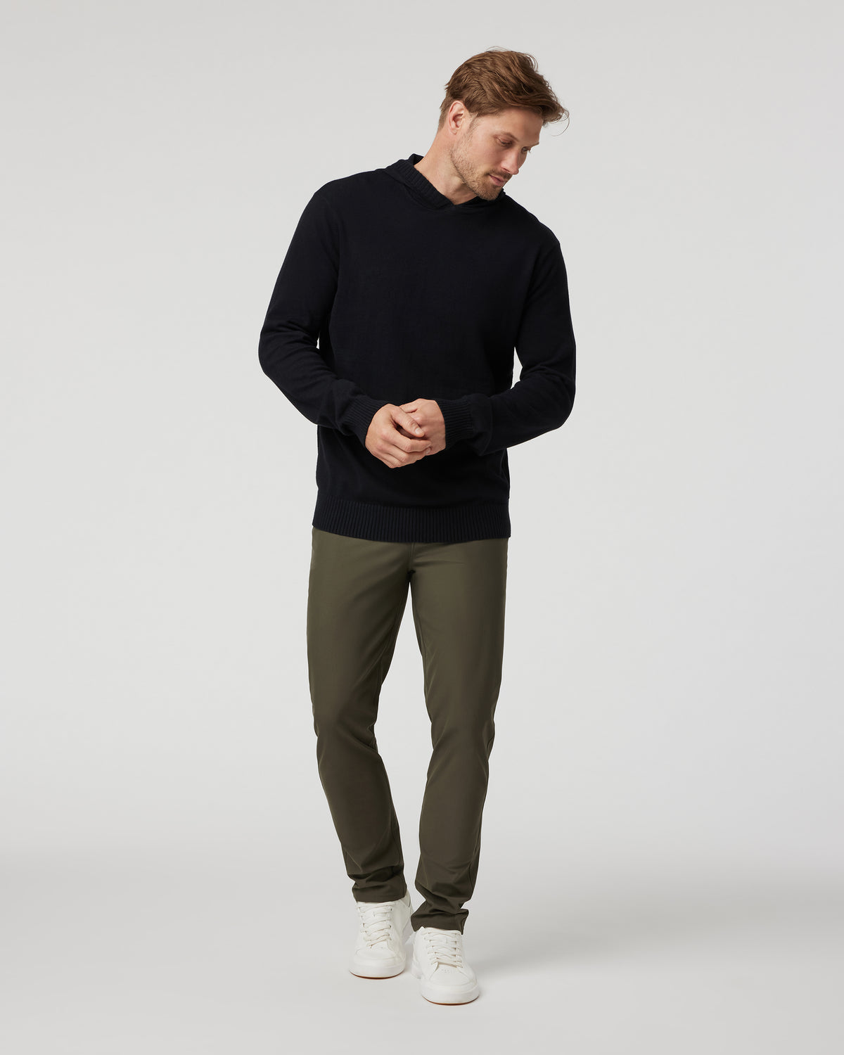 Fluent Sweater Hoodie Black Cotton Cashmere Hoodie - Image 5