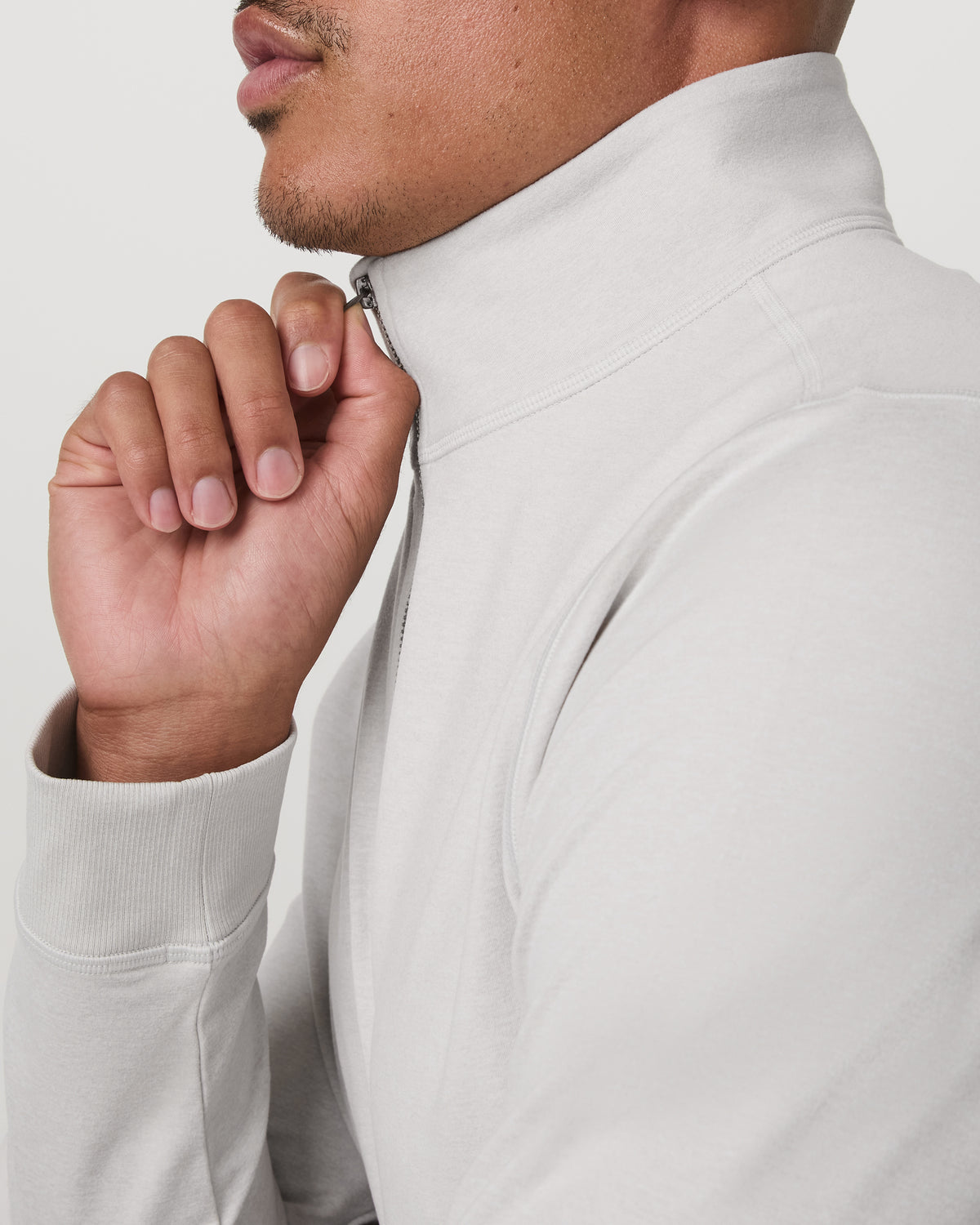 Coronado 1/2 Zip Men's Salt Heather Pullover - Image 2
