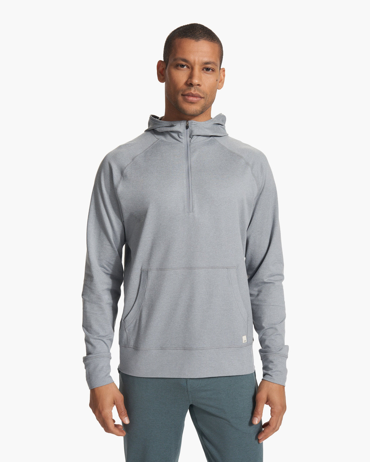 Ponto Performance Half Zip Hoodie Steel Heather