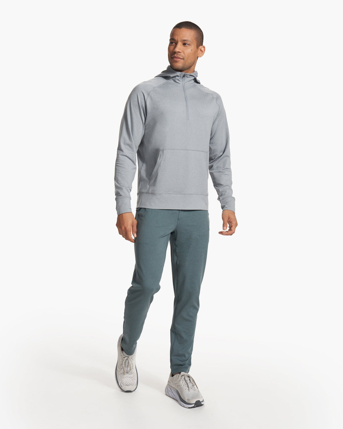 Ponto Performance Half Zip Hoodie Steel Heather - Image 4