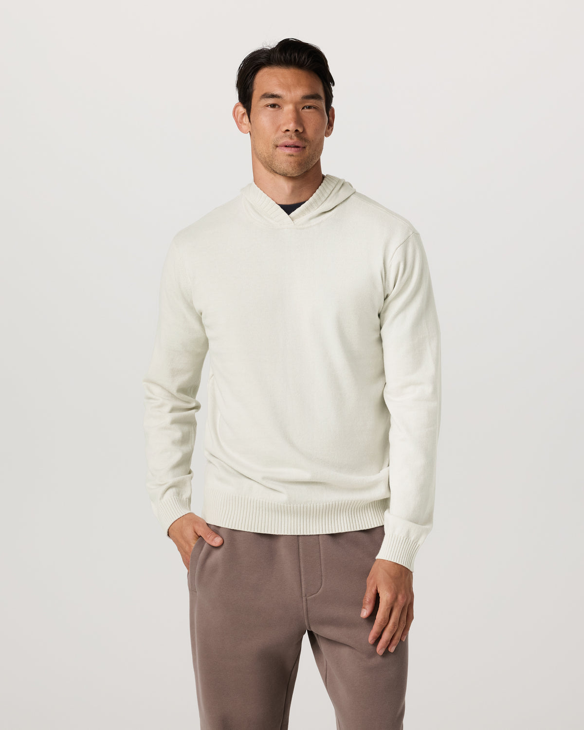 Fluent Sweater Hoodie Men's Winter Grey Cashmere Hoodie
