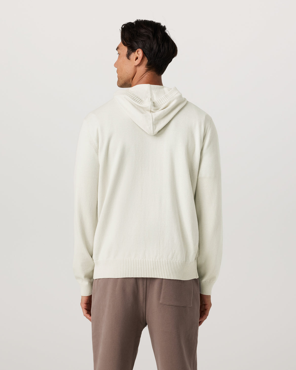 Fluent Sweater Hoodie Men's Winter Grey Cashmere Hoodie - Image 3