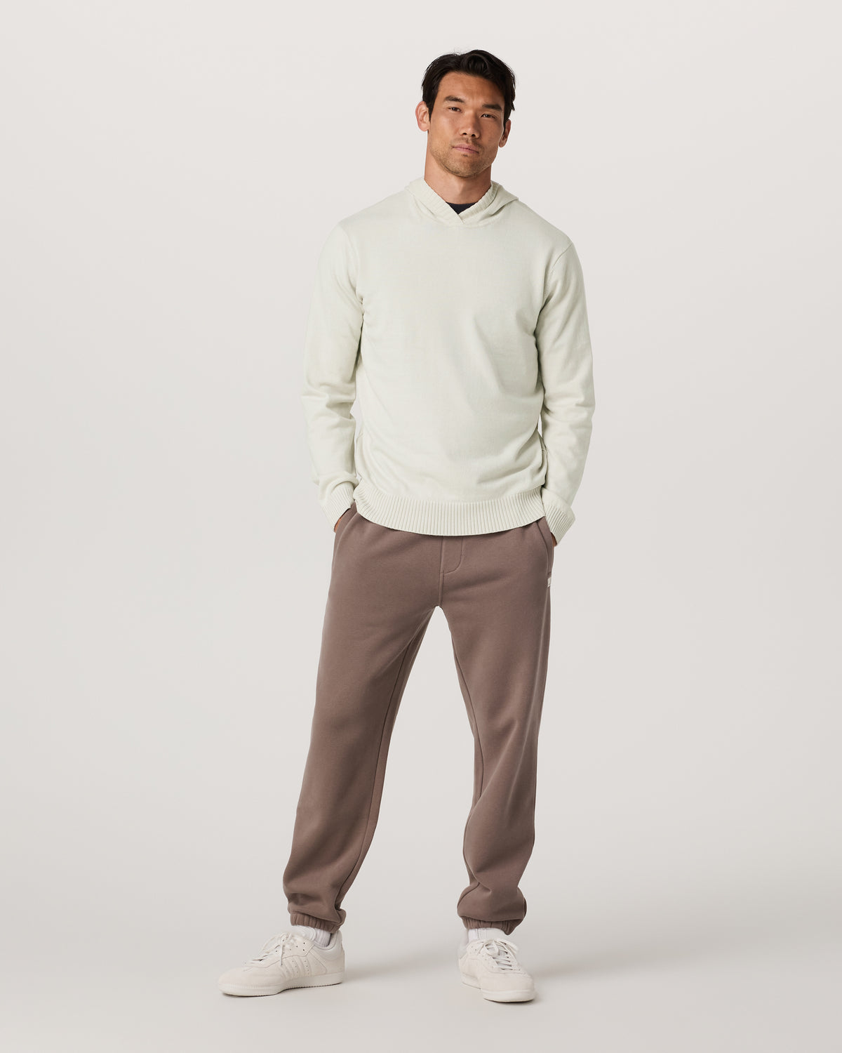 Fluent Sweater Hoodie Men's Winter Grey Cashmere Hoodie - Image 5