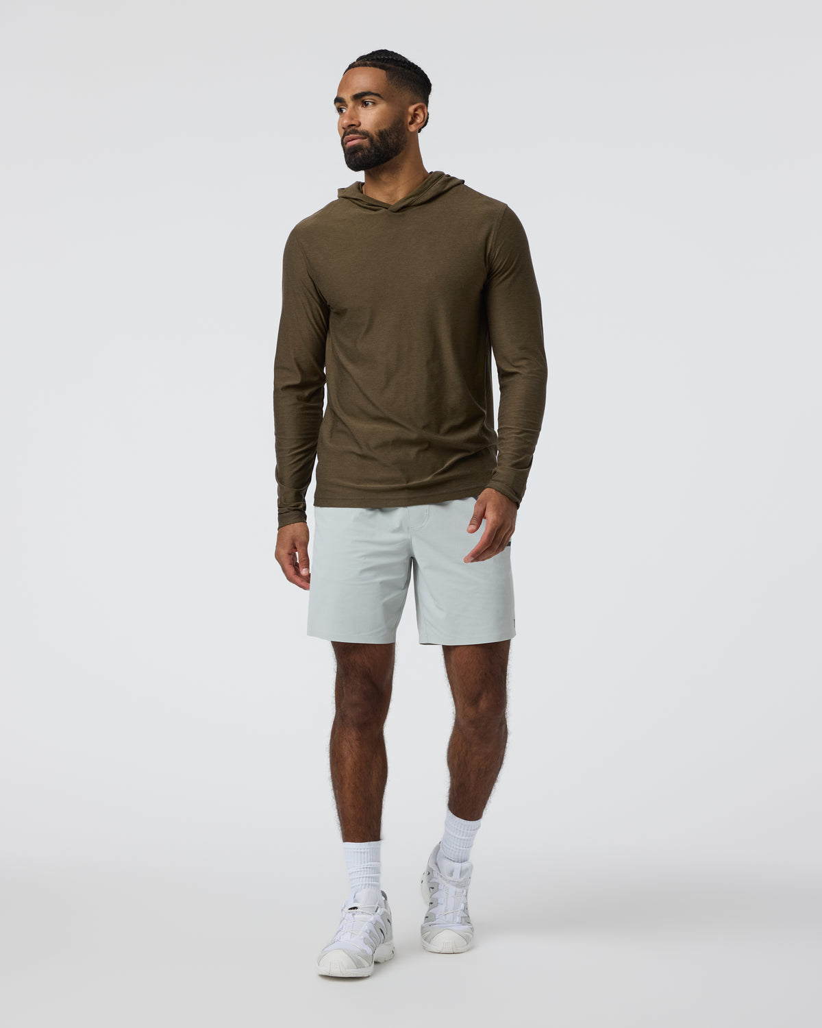 Strato Tech Hoodie Men's Moss Green Workout Hoodie - Image 4
