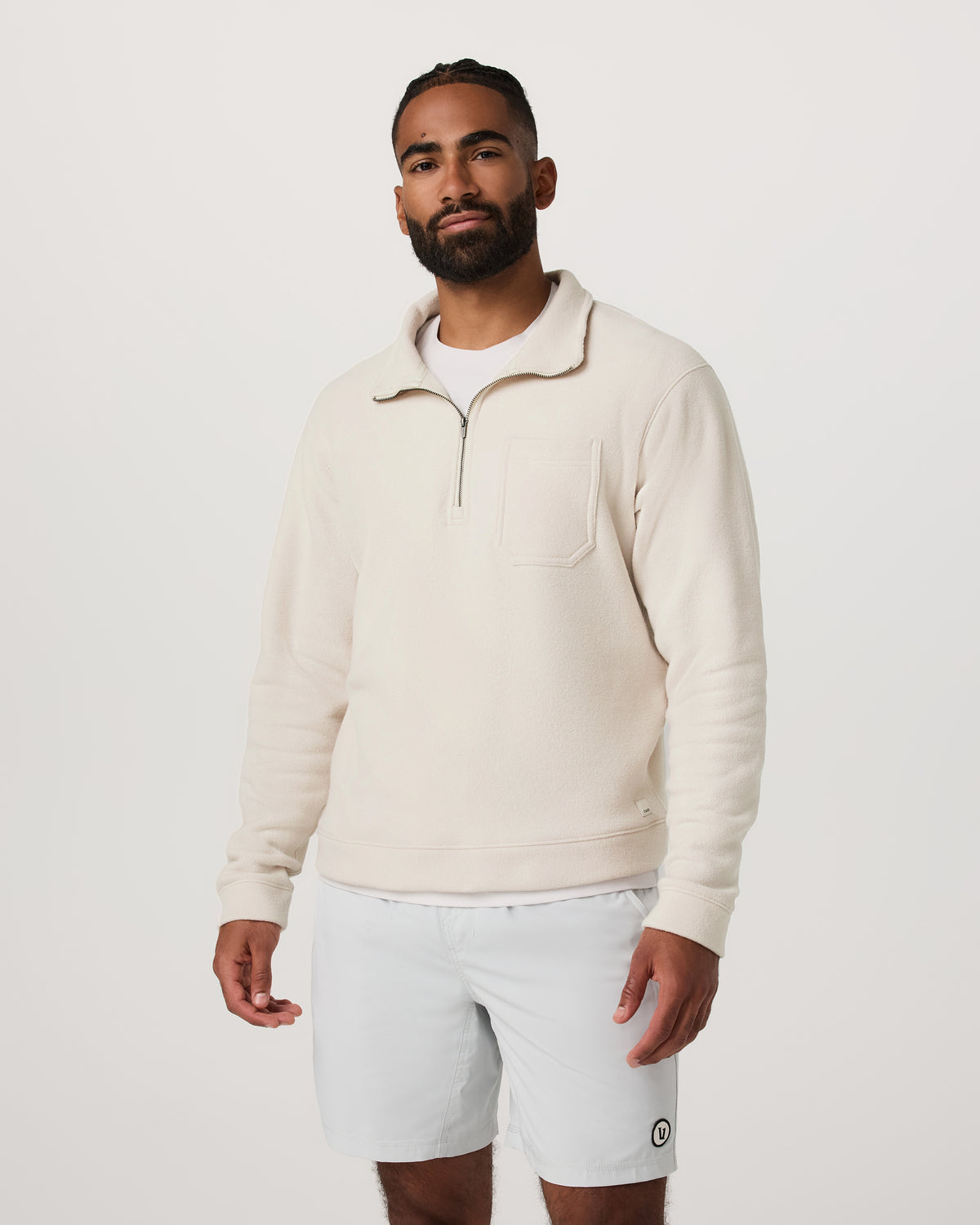 Beach Fleece 1/2 Zip - Relaxed Bone Heather Pullover