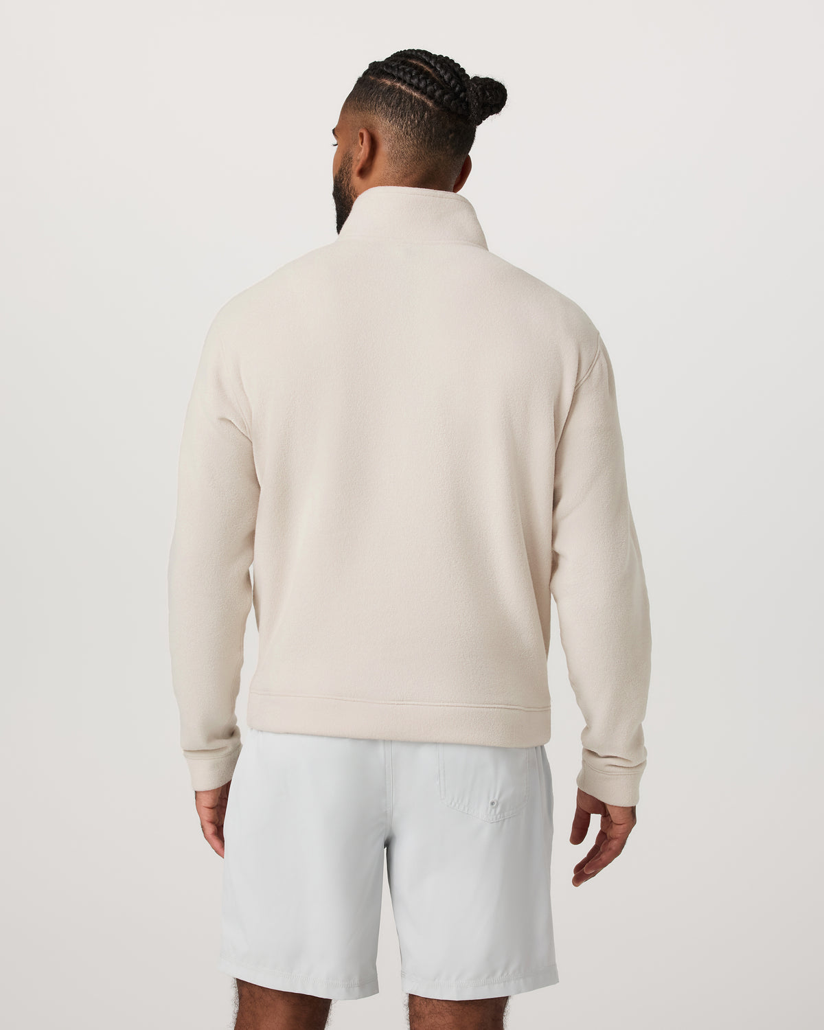 Beach Fleece 1/2 Zip - Relaxed Bone Heather Pullover - Image 3