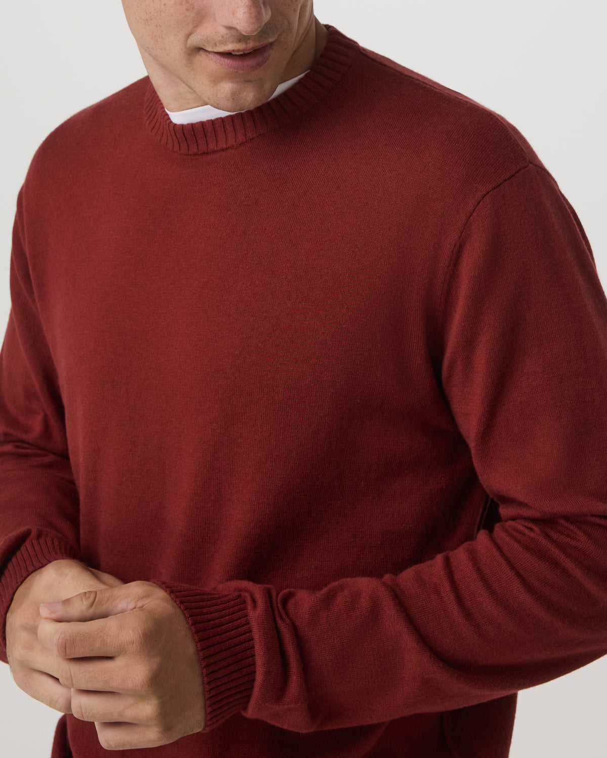 Fluent Sweater Men's Spiced Apple Cashmere Sweater - Image 2