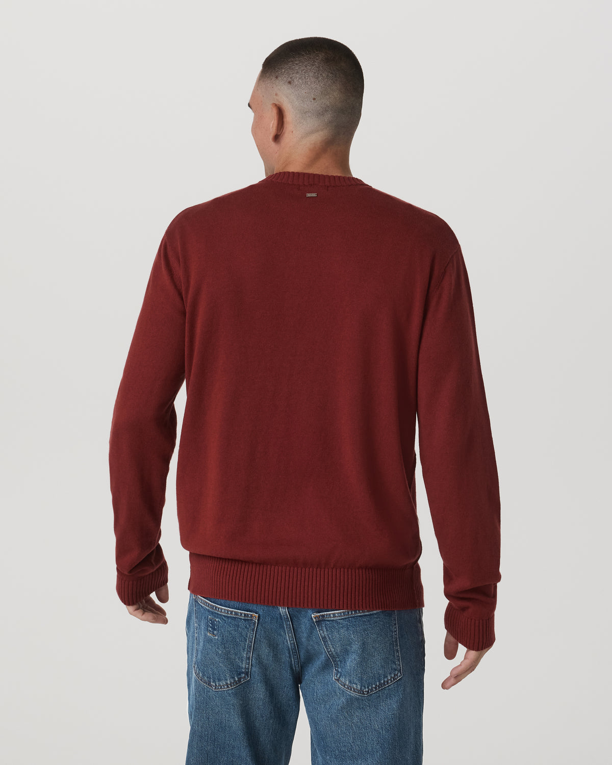 Fluent Sweater Men's Spiced Apple Cashmere Sweater - Image 3