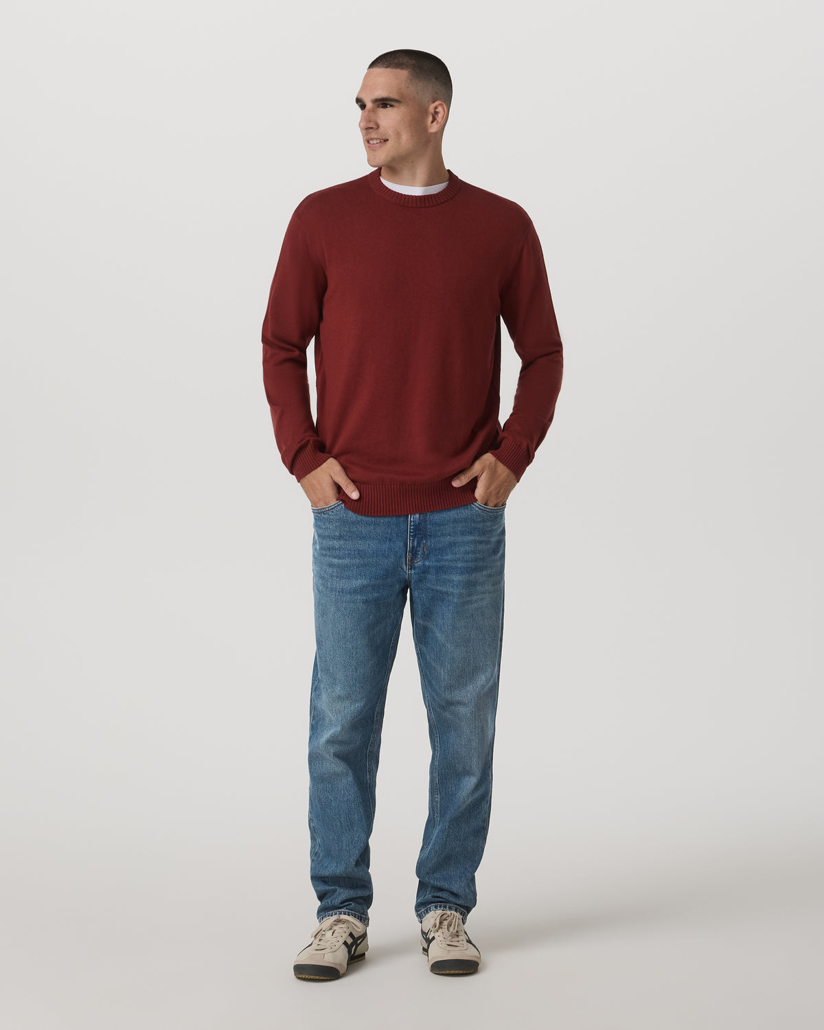 Fluent Sweater Men's Spiced Apple Cashmere Sweater - Image 4