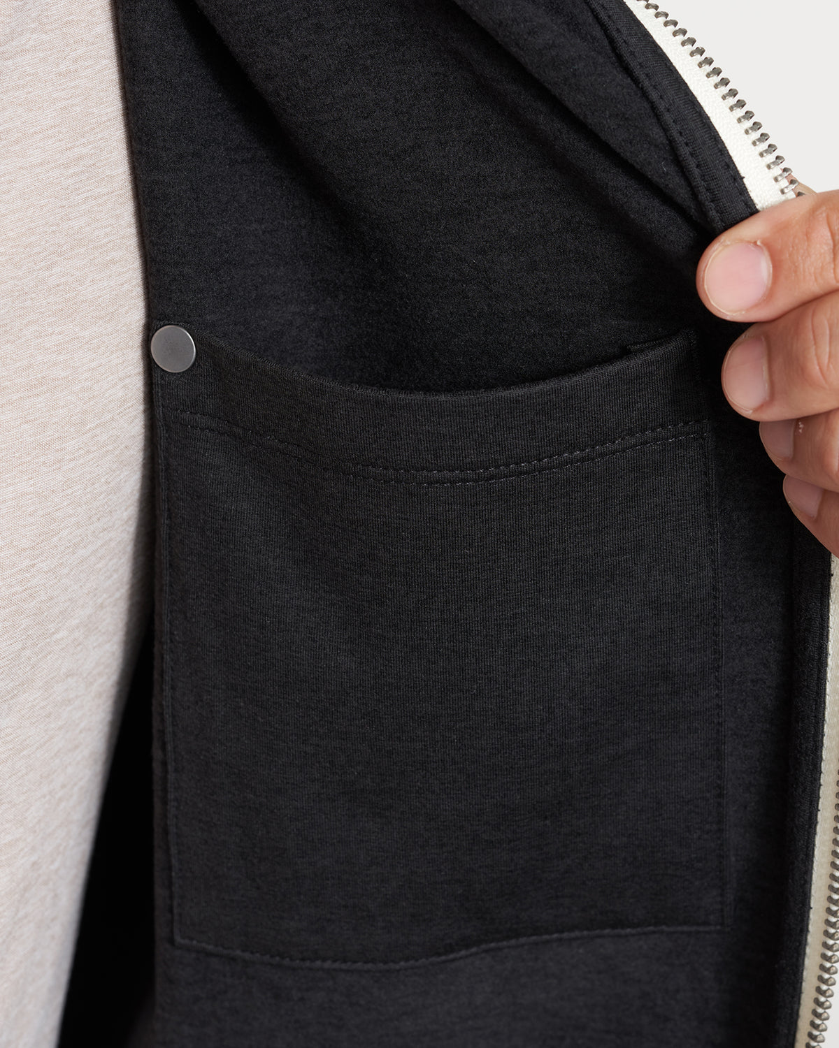 Coronado Hoodie Men's Black Zip Up Hoodie - Image 3