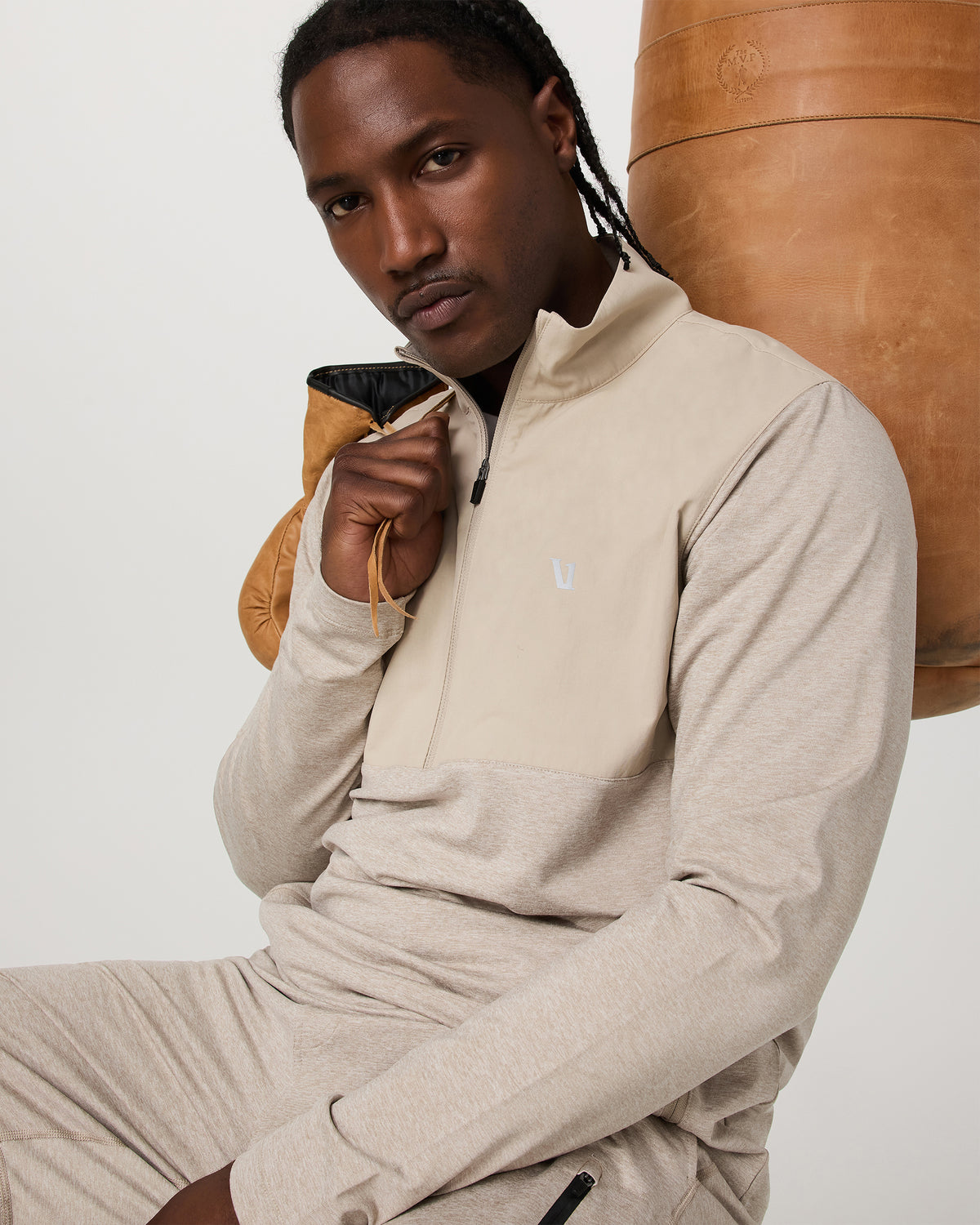 Sunday Element 1/2 Zip Men's Toast Heather Pullover