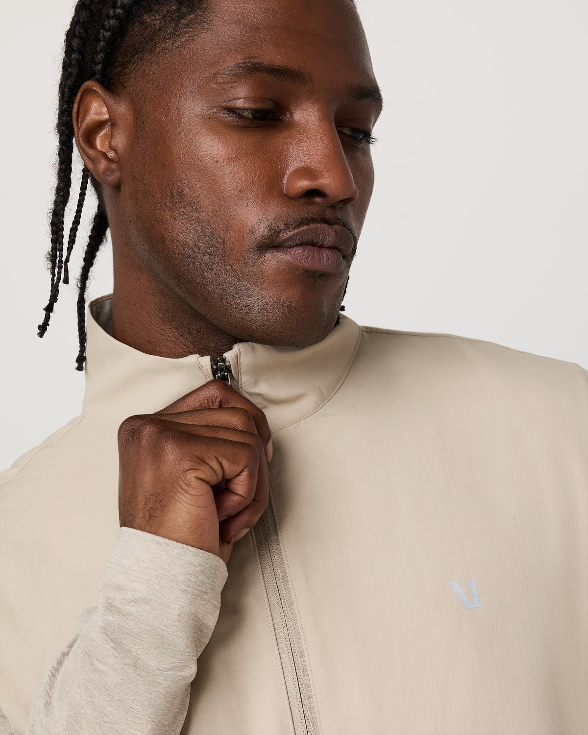 Sunday Element 1/2 Zip Men's Toast Heather Pullover - Image 2