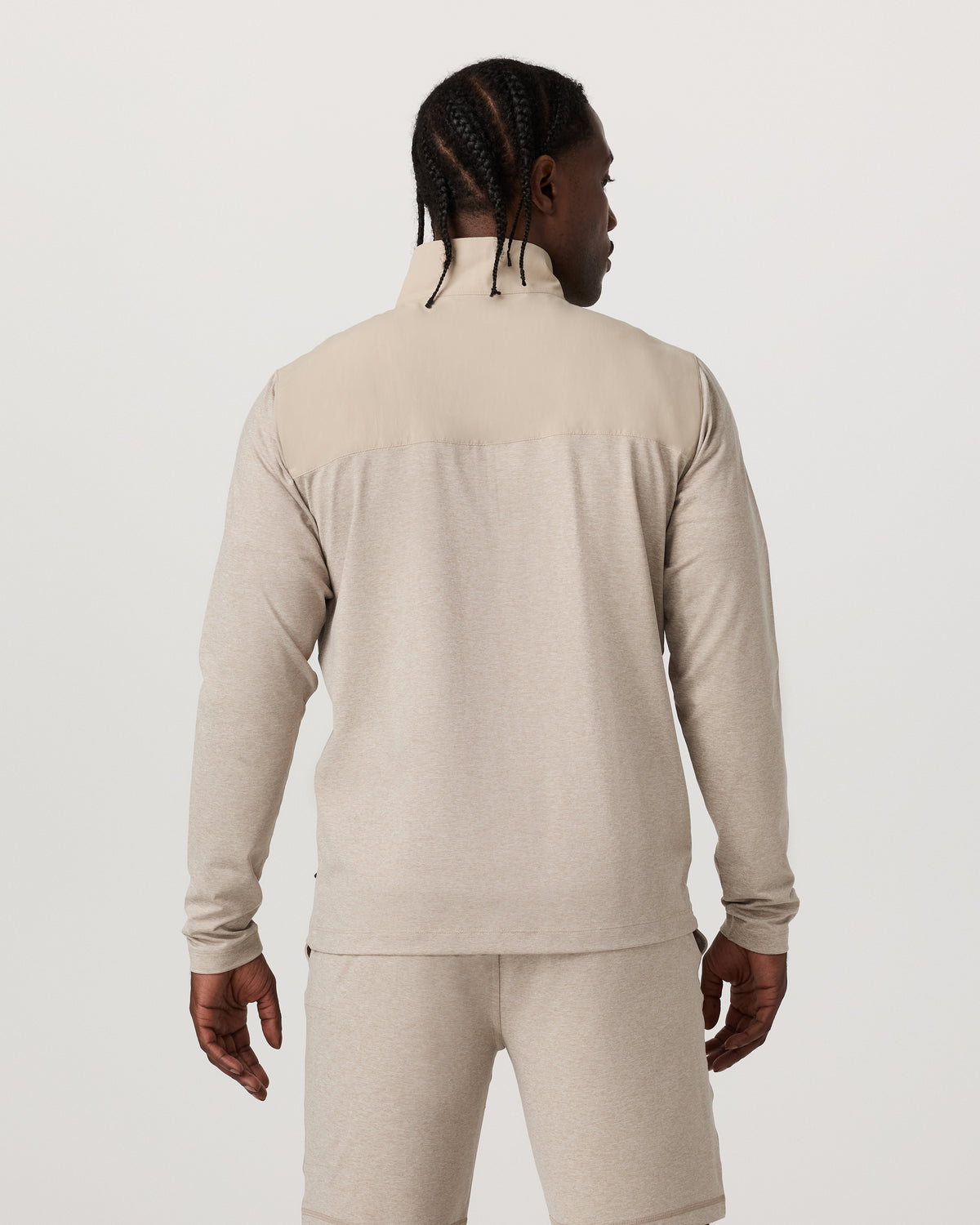 Sunday Element 1/2 Zip Men's Toast Heather Pullover - Image 4
