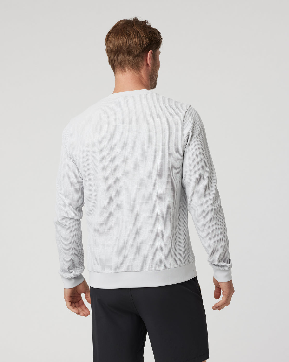 Jamestown Crew Men's Frost Grey Waffle Crewneck - Image 3