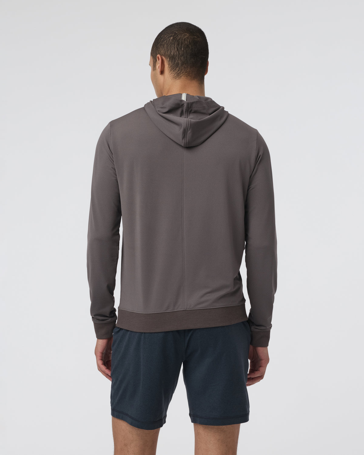Double Mesh Hoodie Warm Grey - Image 3
