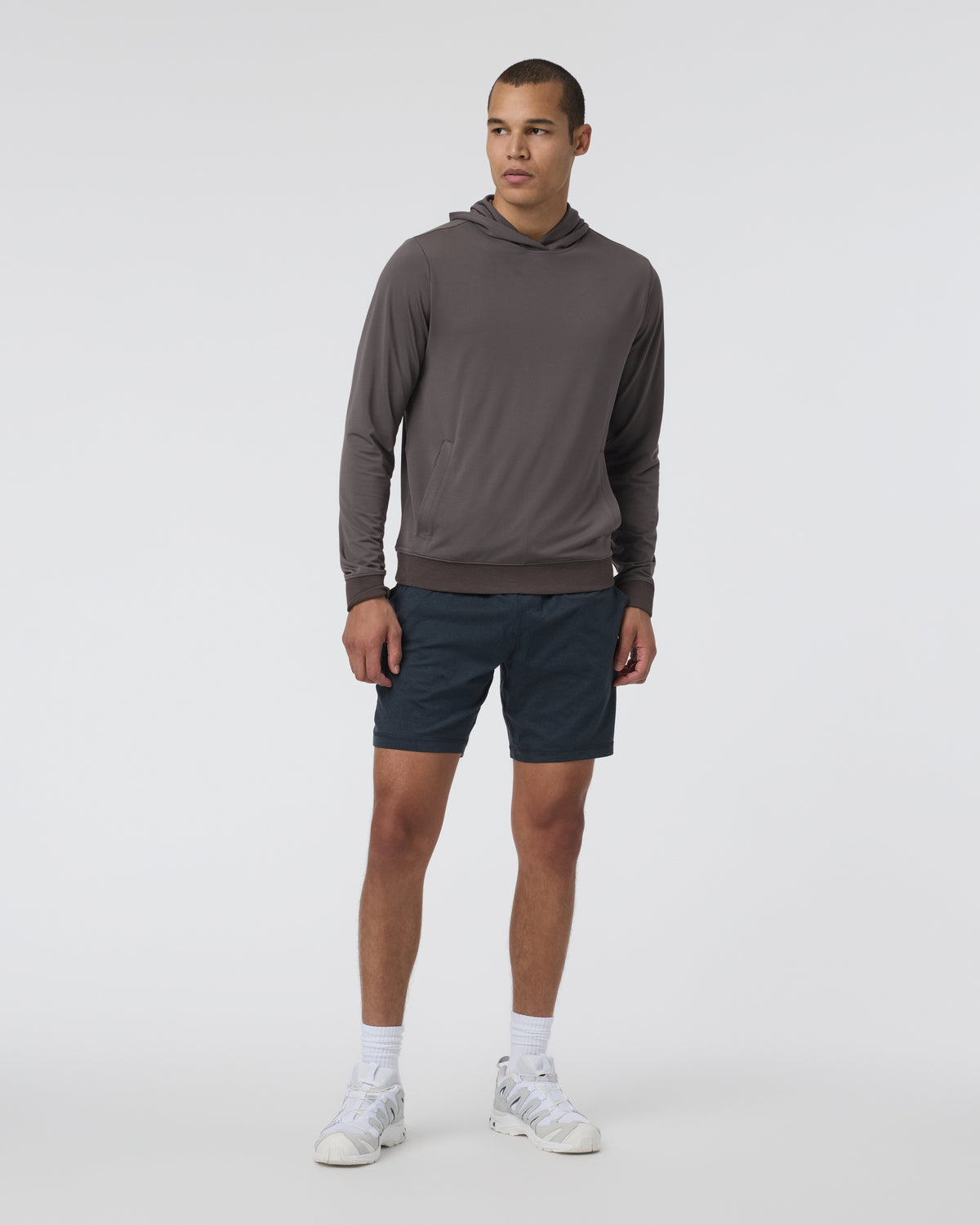 Double Mesh Hoodie Warm Grey - Image 4