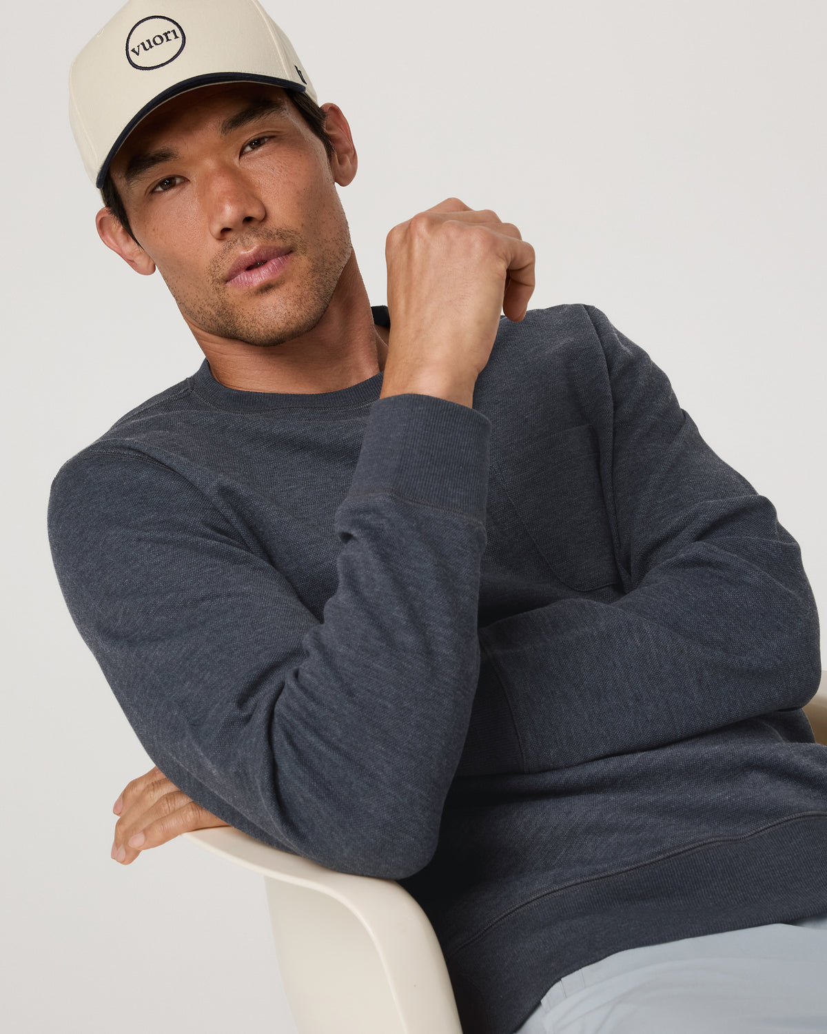 Jeffreys Crew 2.0 Men's Navy Heather Pullover Crewneck