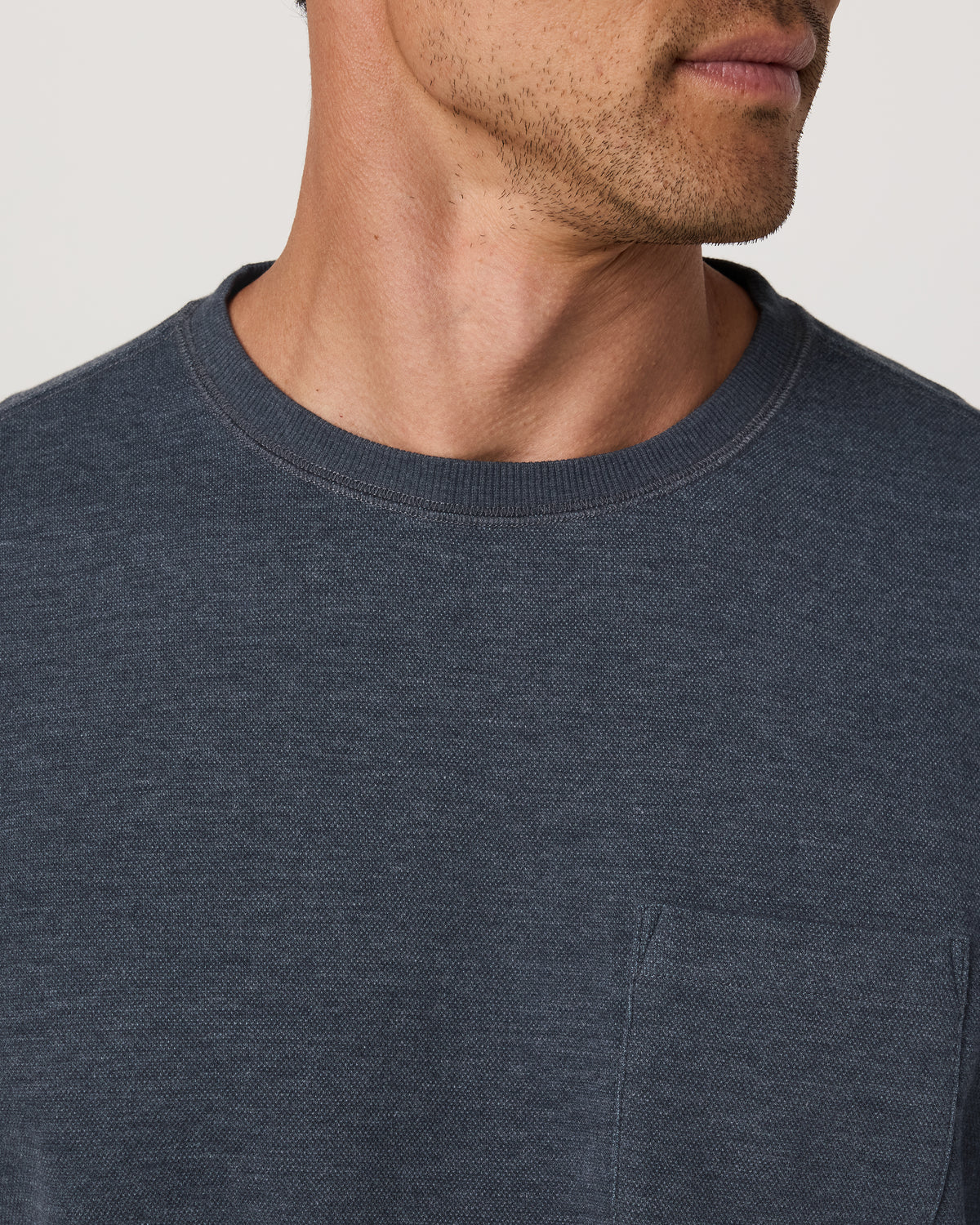 Jeffreys Crew 2.0 Men's Navy Heather Pullover Crewneck - Image 3