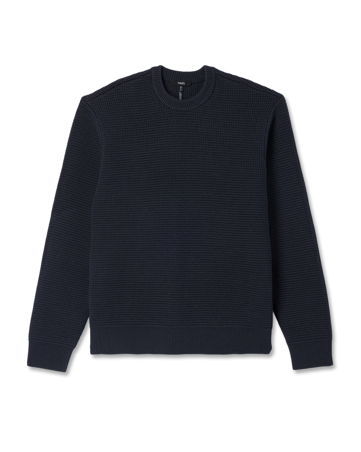 Denver Waffle Crew Sweater Men's Navy Wool Sweater - Image 6