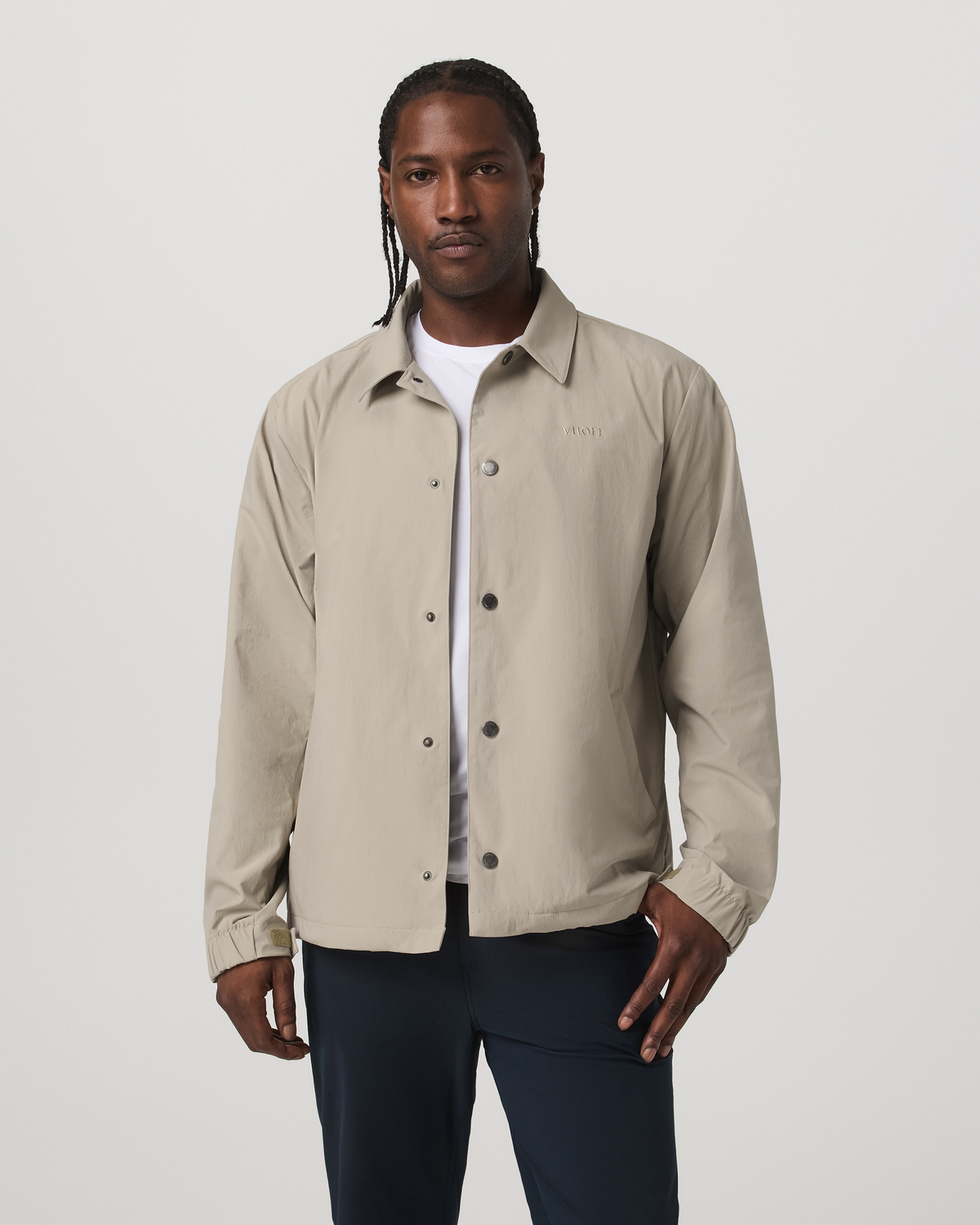 V1 Coach Jacket Men's Truffle Vintage Style Jacket - Image 2